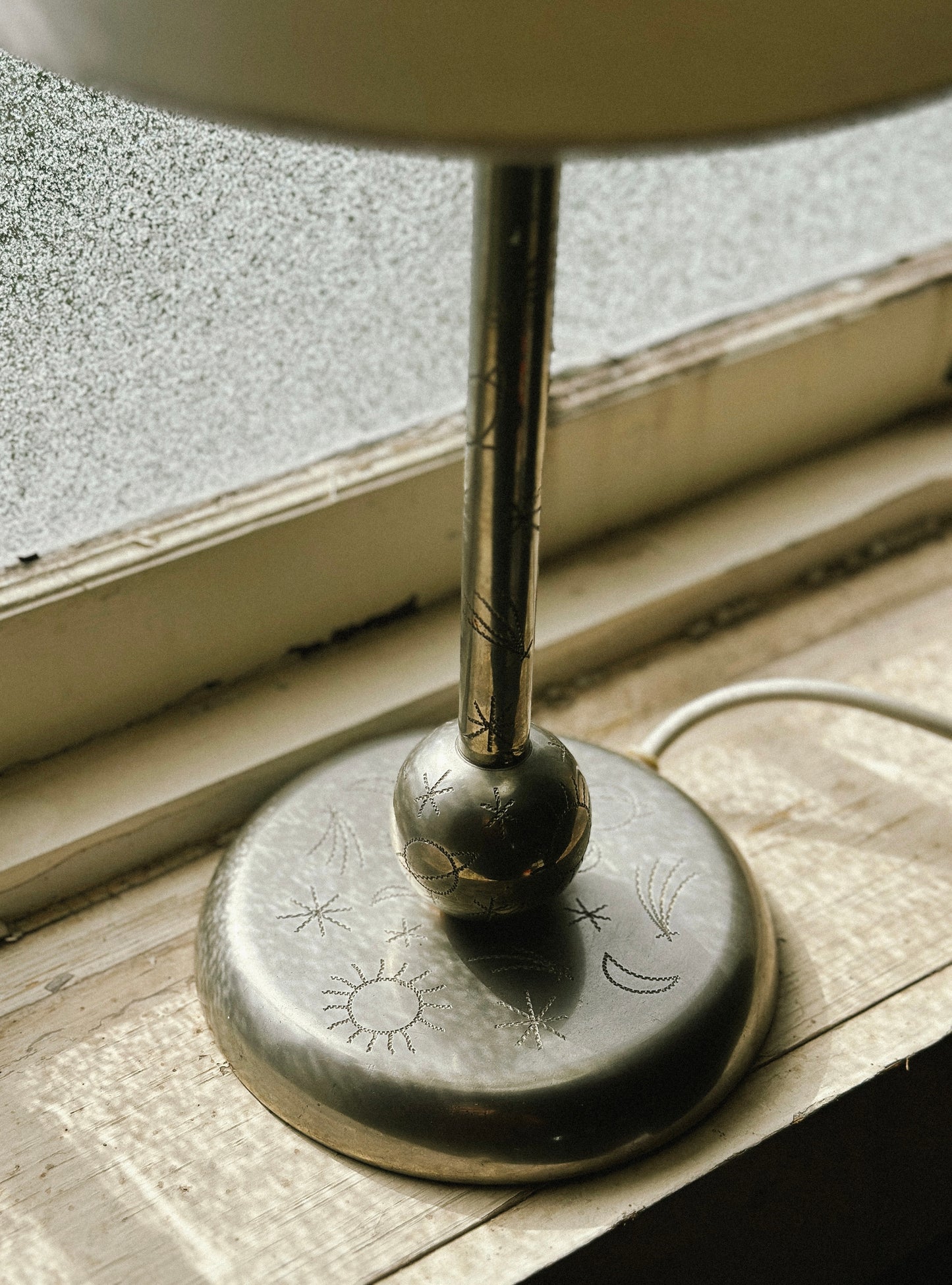 1930s PEWTER LAMP, Sweden