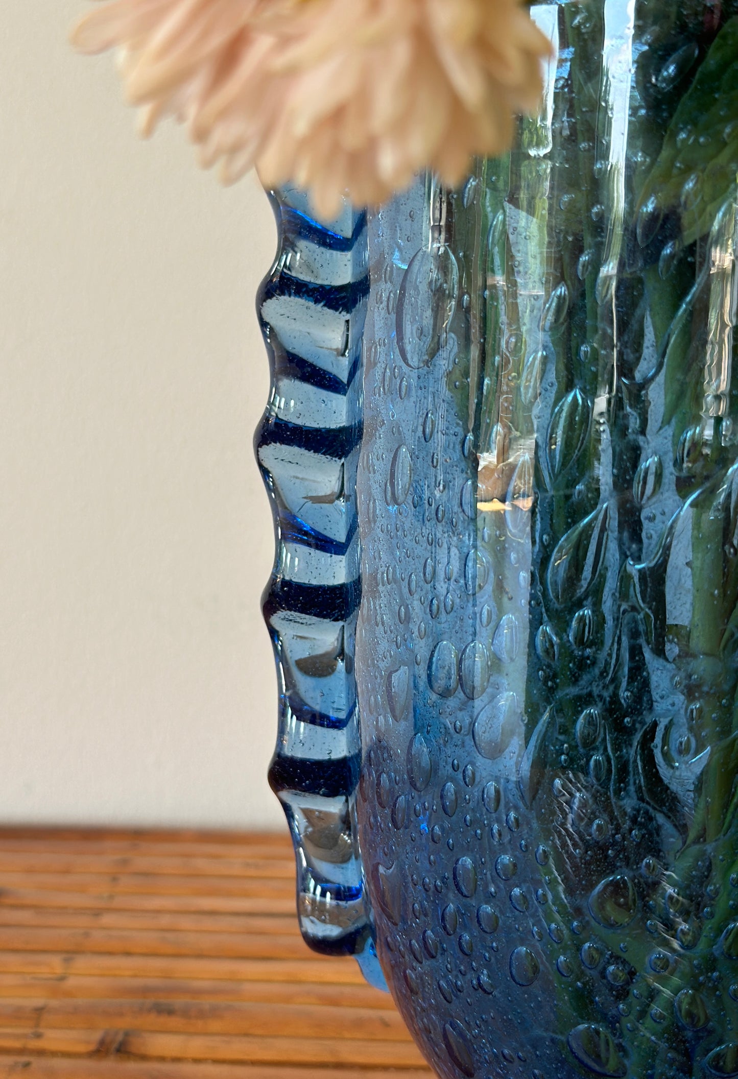 1950s BLUE GLASS VASE, Swedish