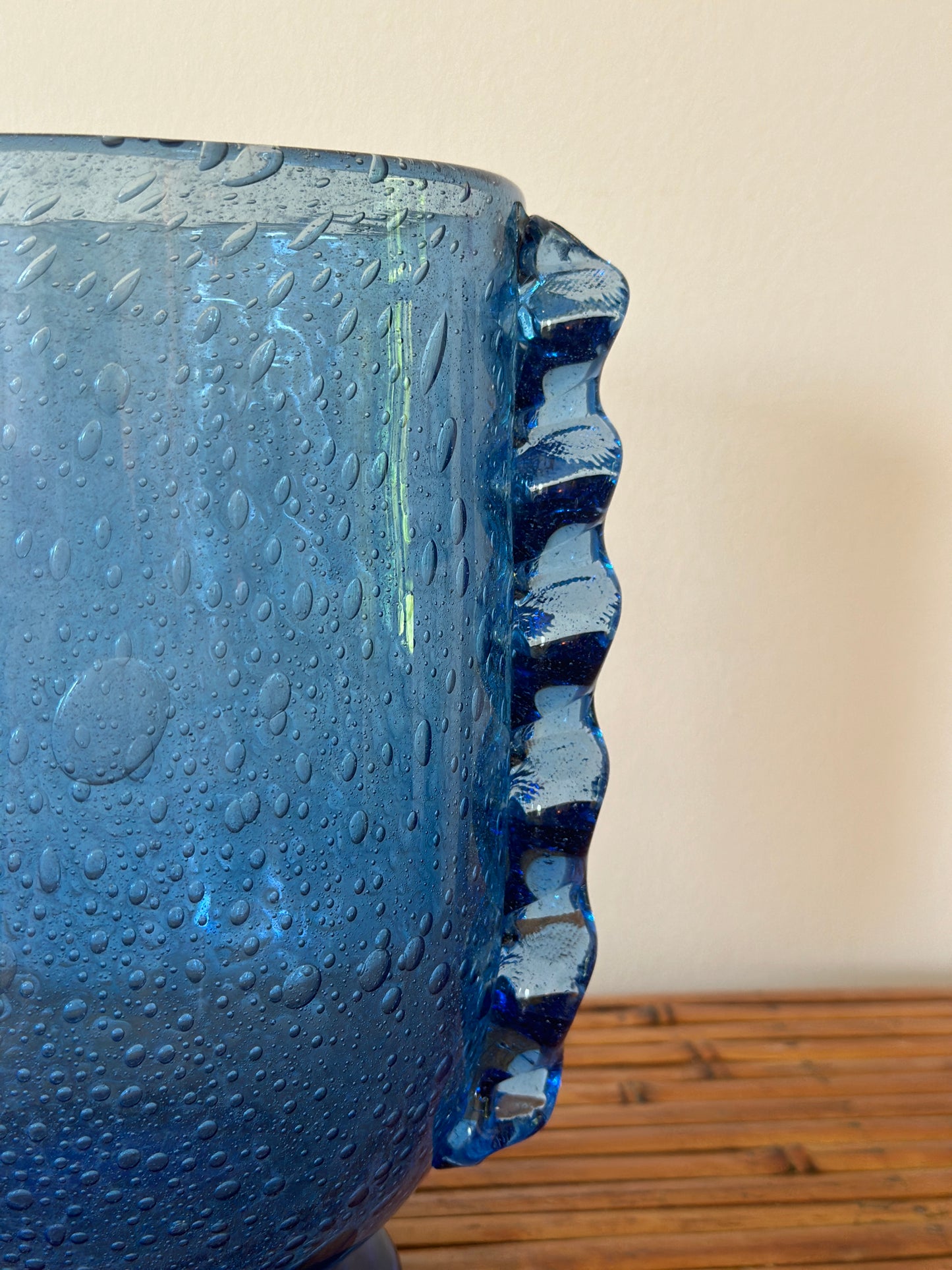 1950s BLUE GLASS VASE, Swedish