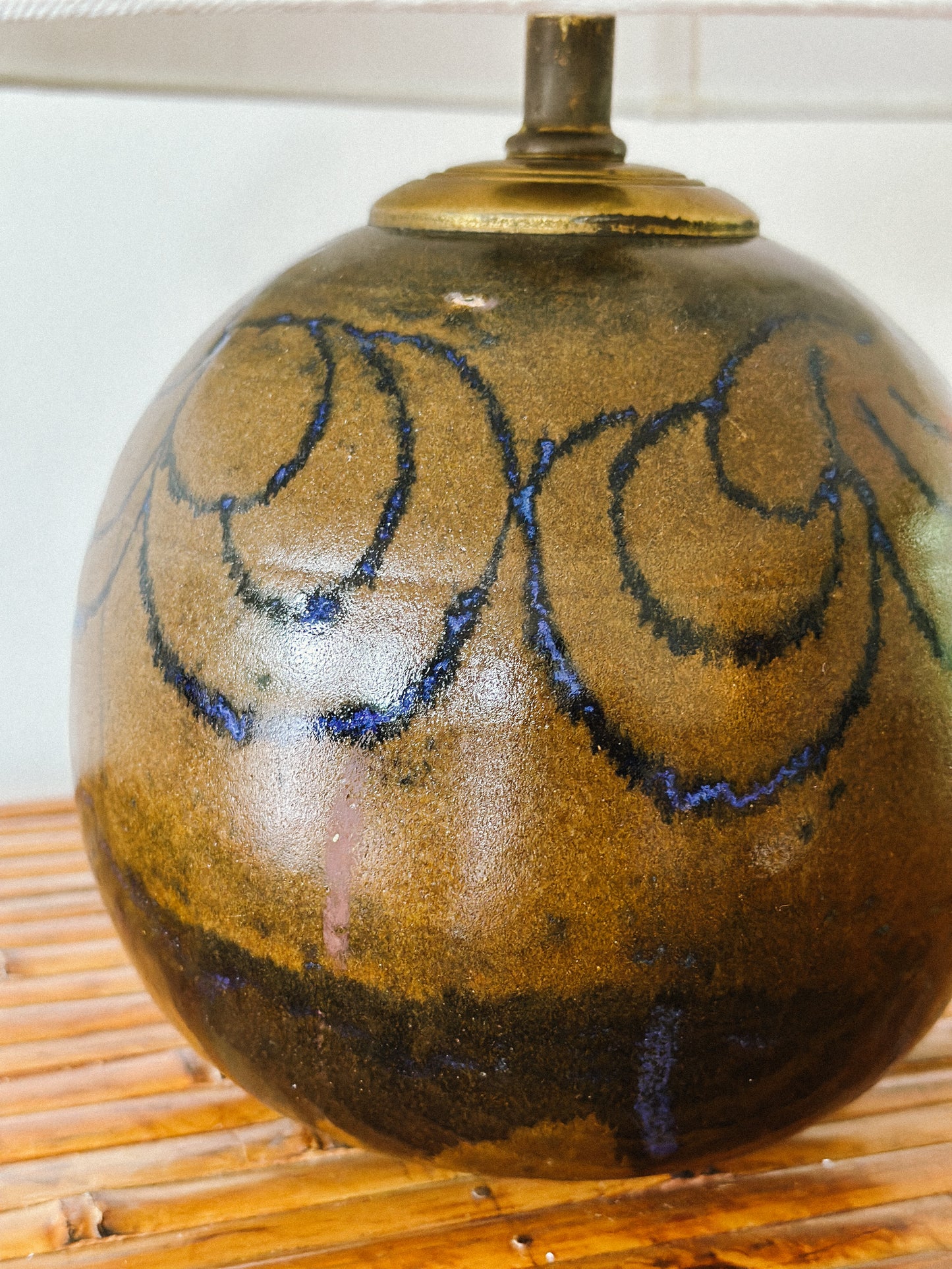 20th C POTTERY LAMP, USA