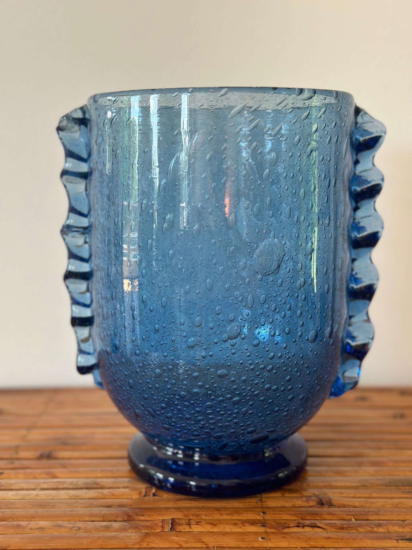 1950s BLUE GLASS VASE, Swedish