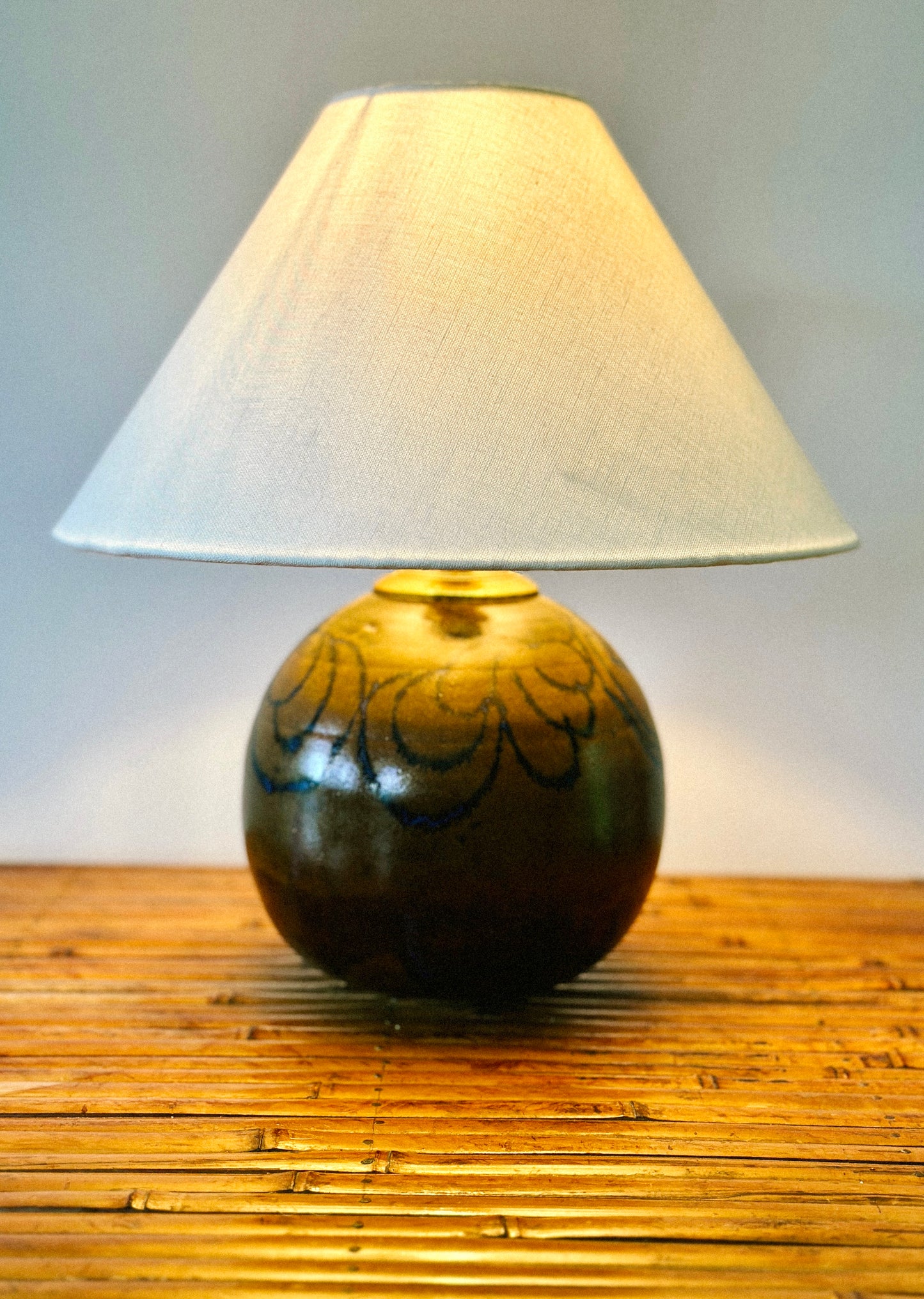 20th C POTTERY LAMP, USA