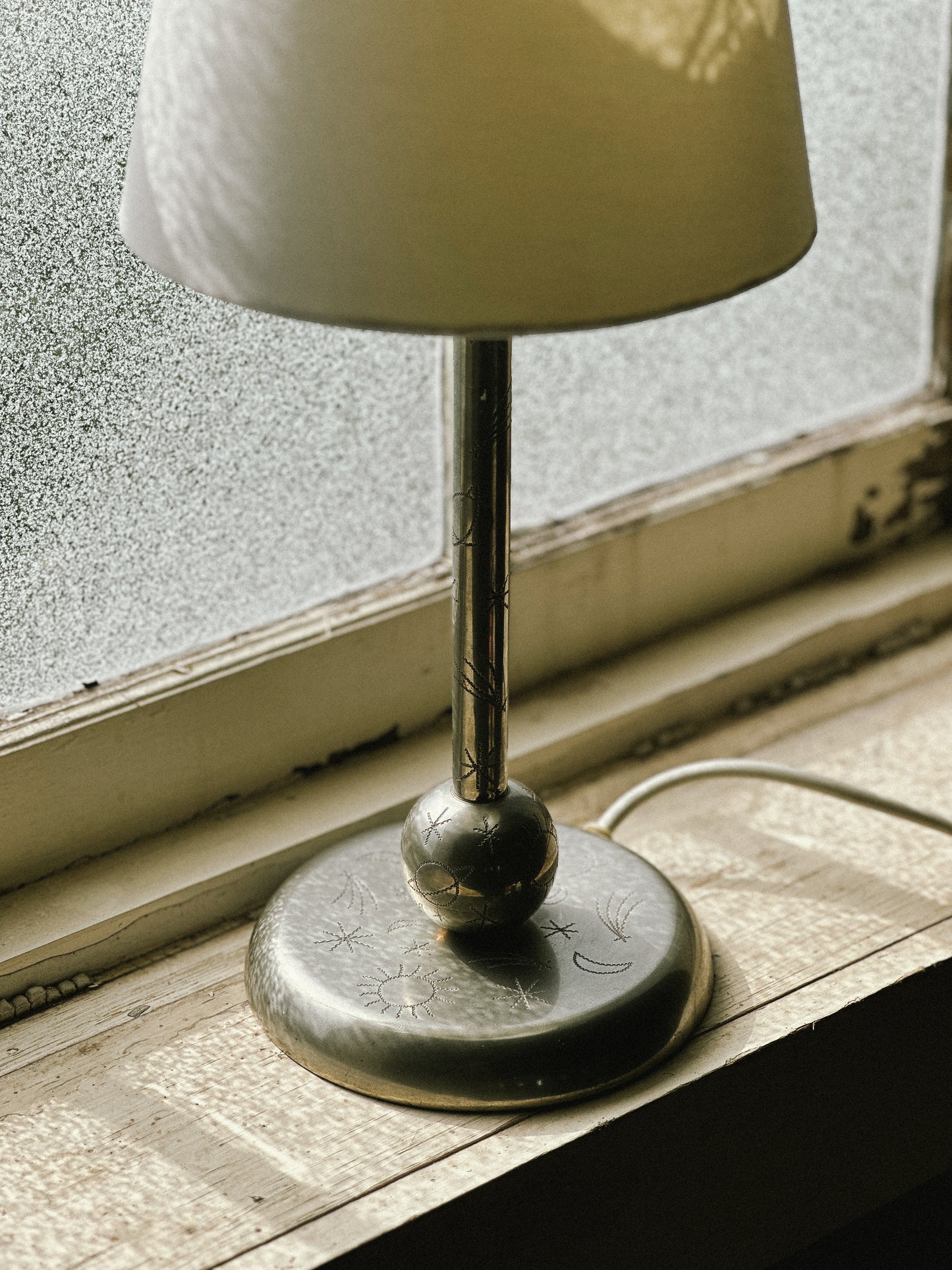 1930s PEWTER LAMP, Sweden