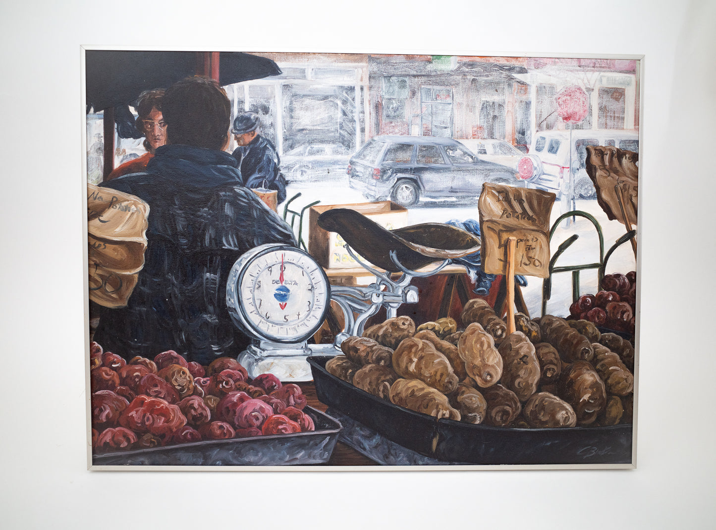 Carol Brockman 'Potato Scale' Oil Painting , Signed and Framed