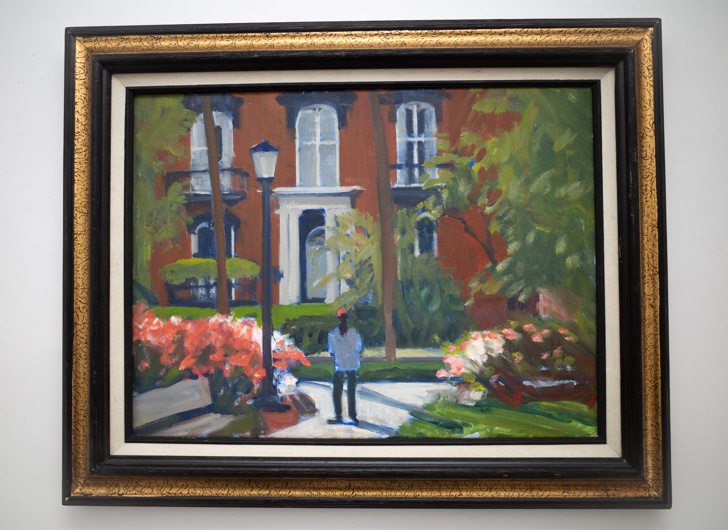 Figure in Garden Oil Painting, Anonymous