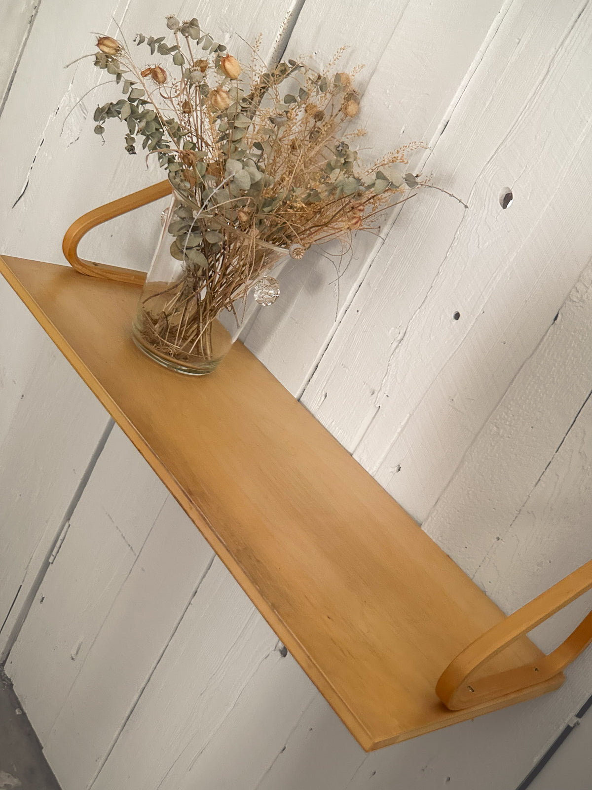 Vintage Alvar Aalto Deep Birch Wall Shelf, Model 112A, for Artek c. 1980