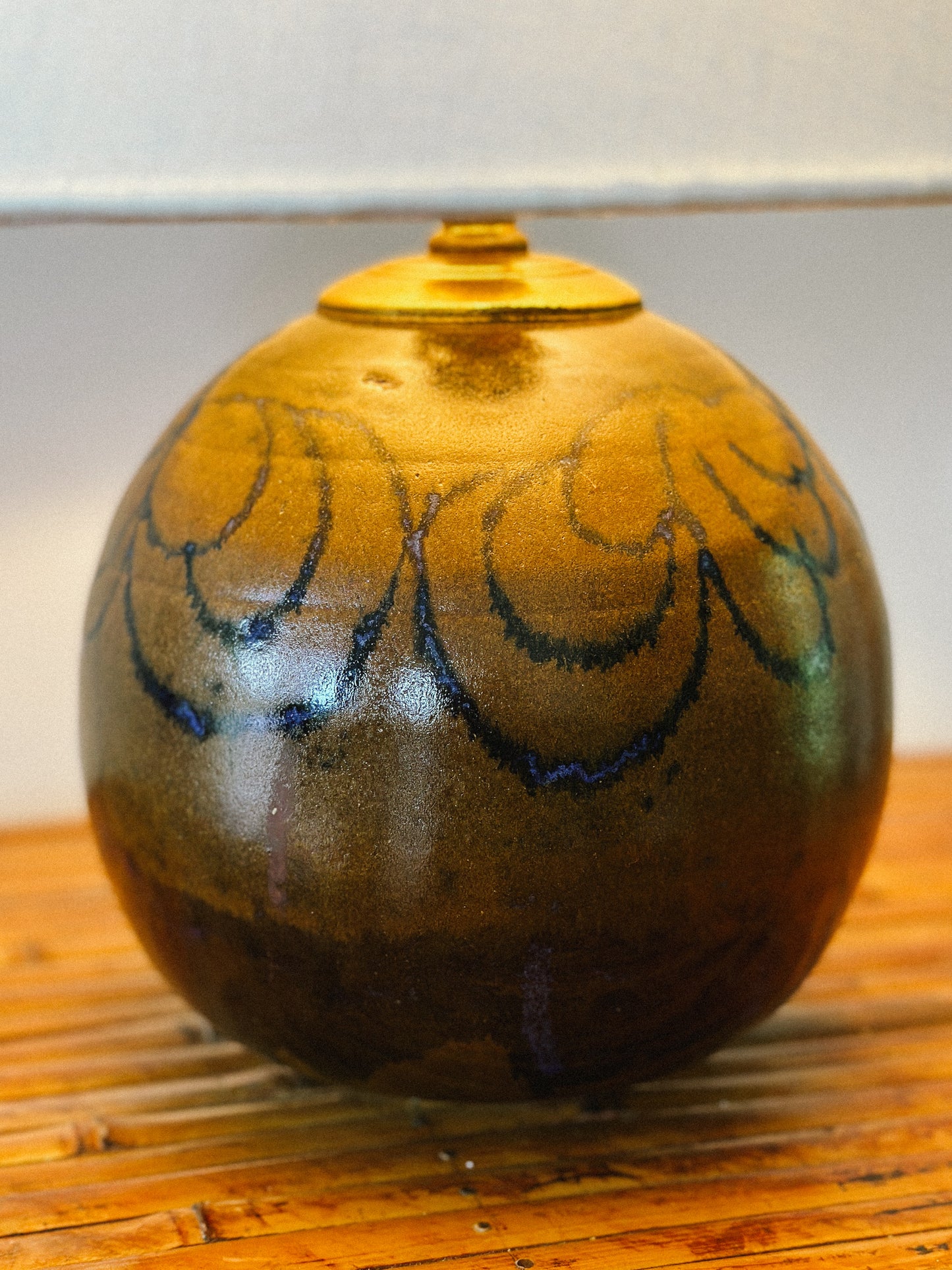 20th C POTTERY LAMP, USA