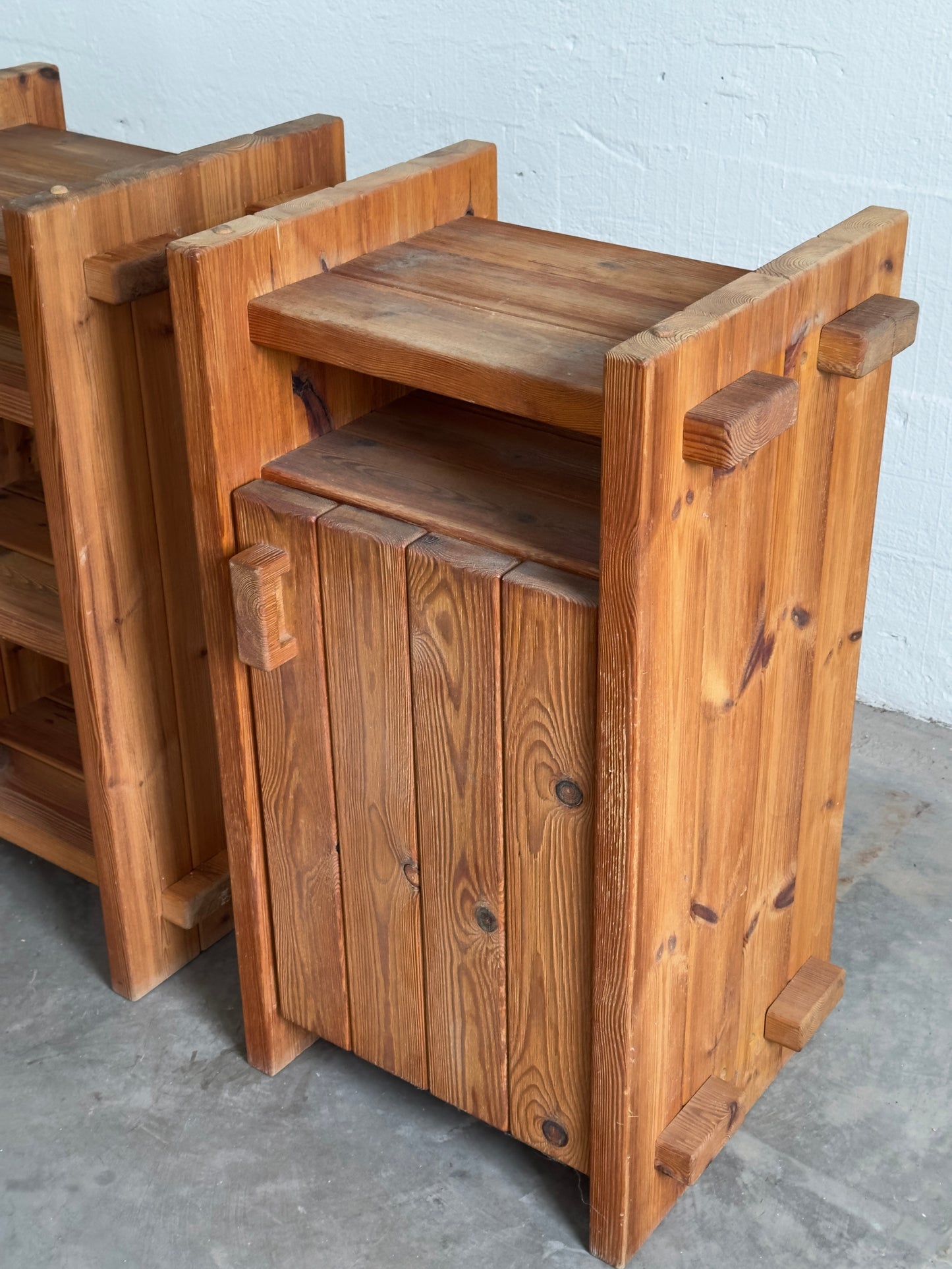 Hans Frydendal Narrow Pine Cabinets for IDE Furniture, Denmark c. 1970