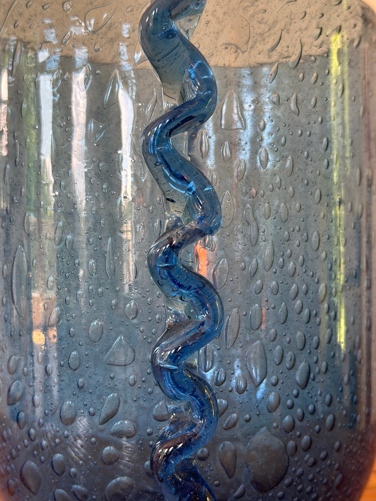1950s BLUE GLASS VASE, Swedish