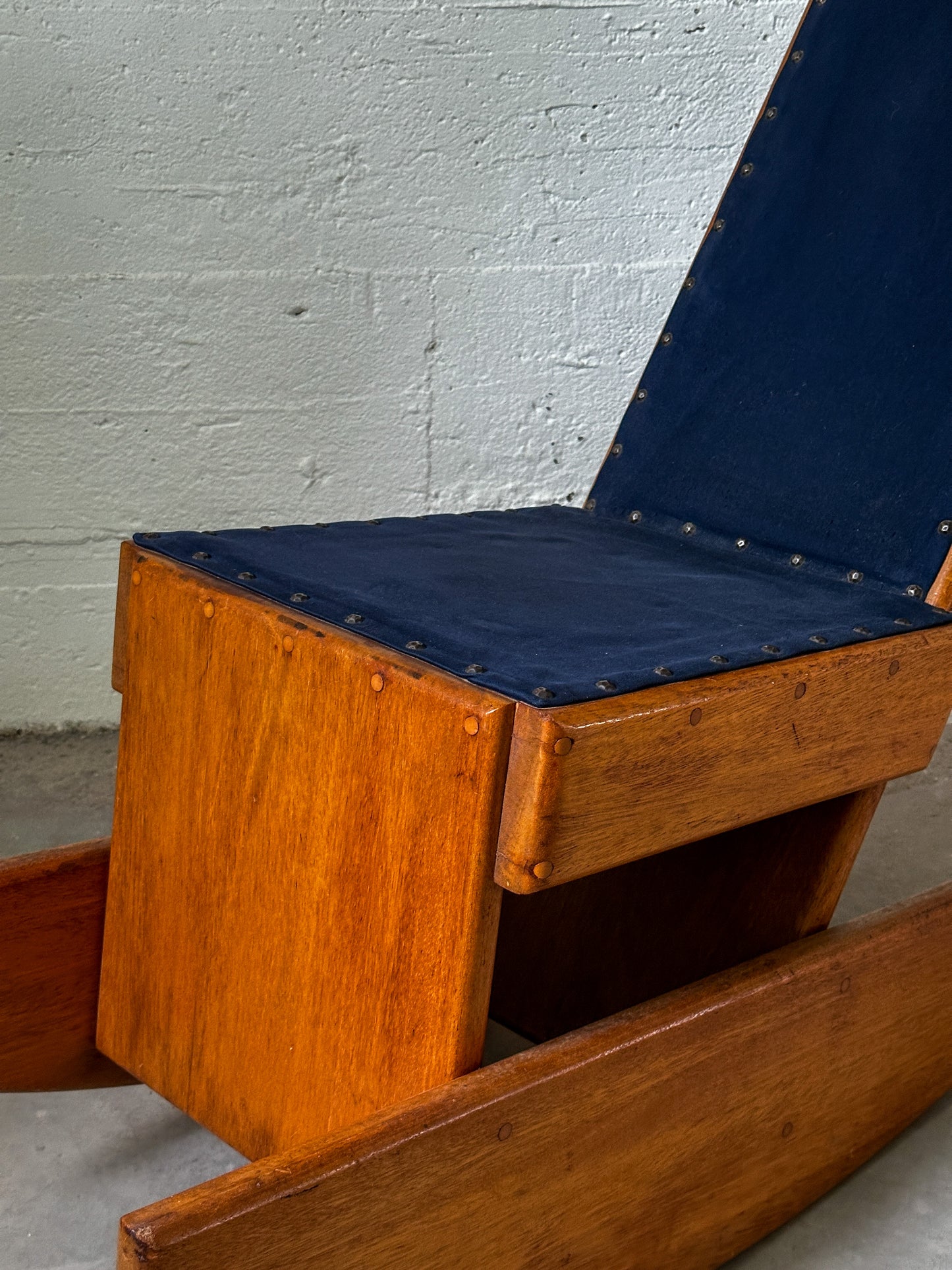 Handmade American Architectural Craft Rocker, 20th Century