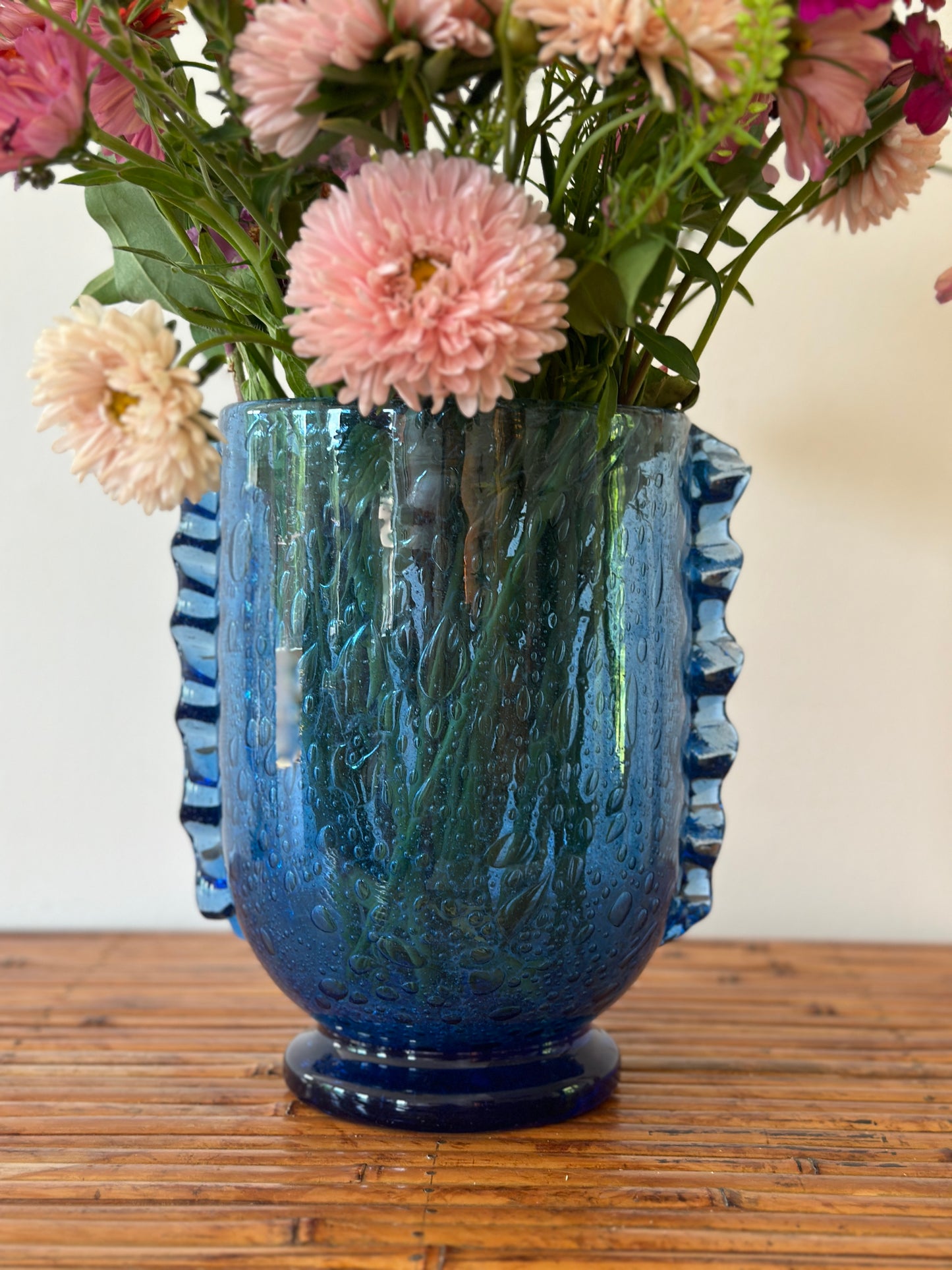 1950s BLUE GLASS VASE, Swedish