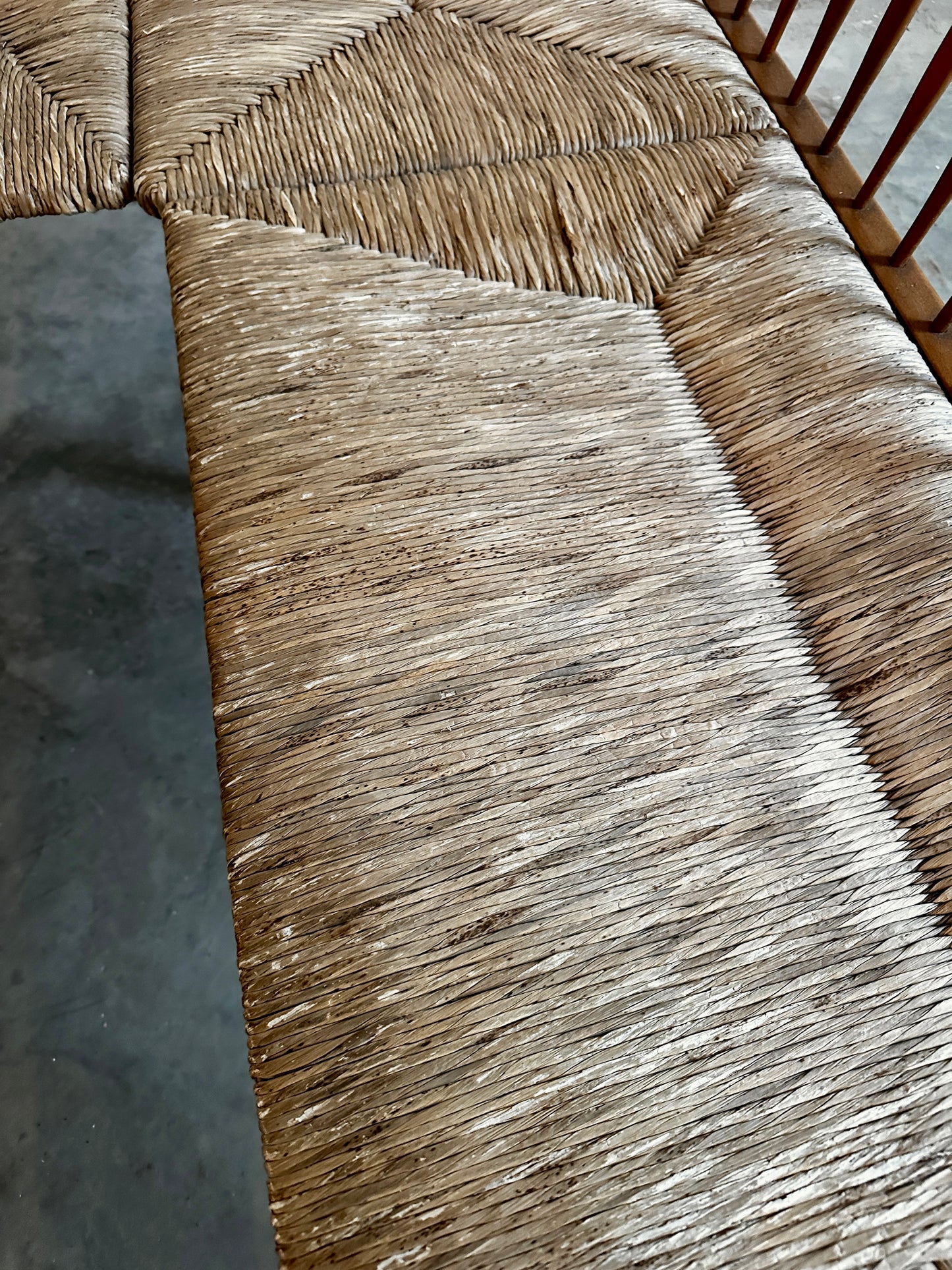 German Spindle-back Corner Bench designed by Arno Lambrecht for WK Möbel, Mid 20th century