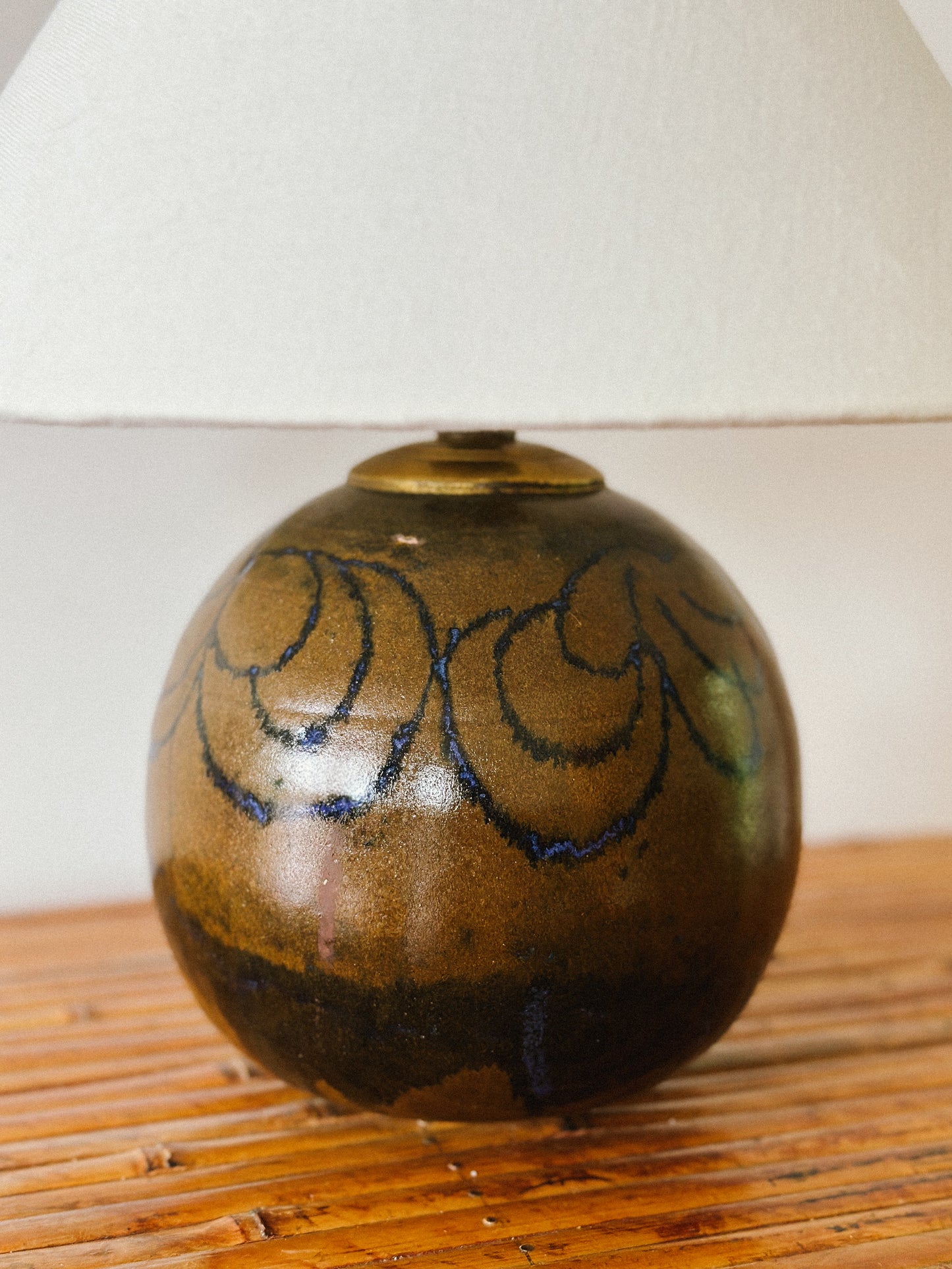 20th C POTTERY LAMP, USA