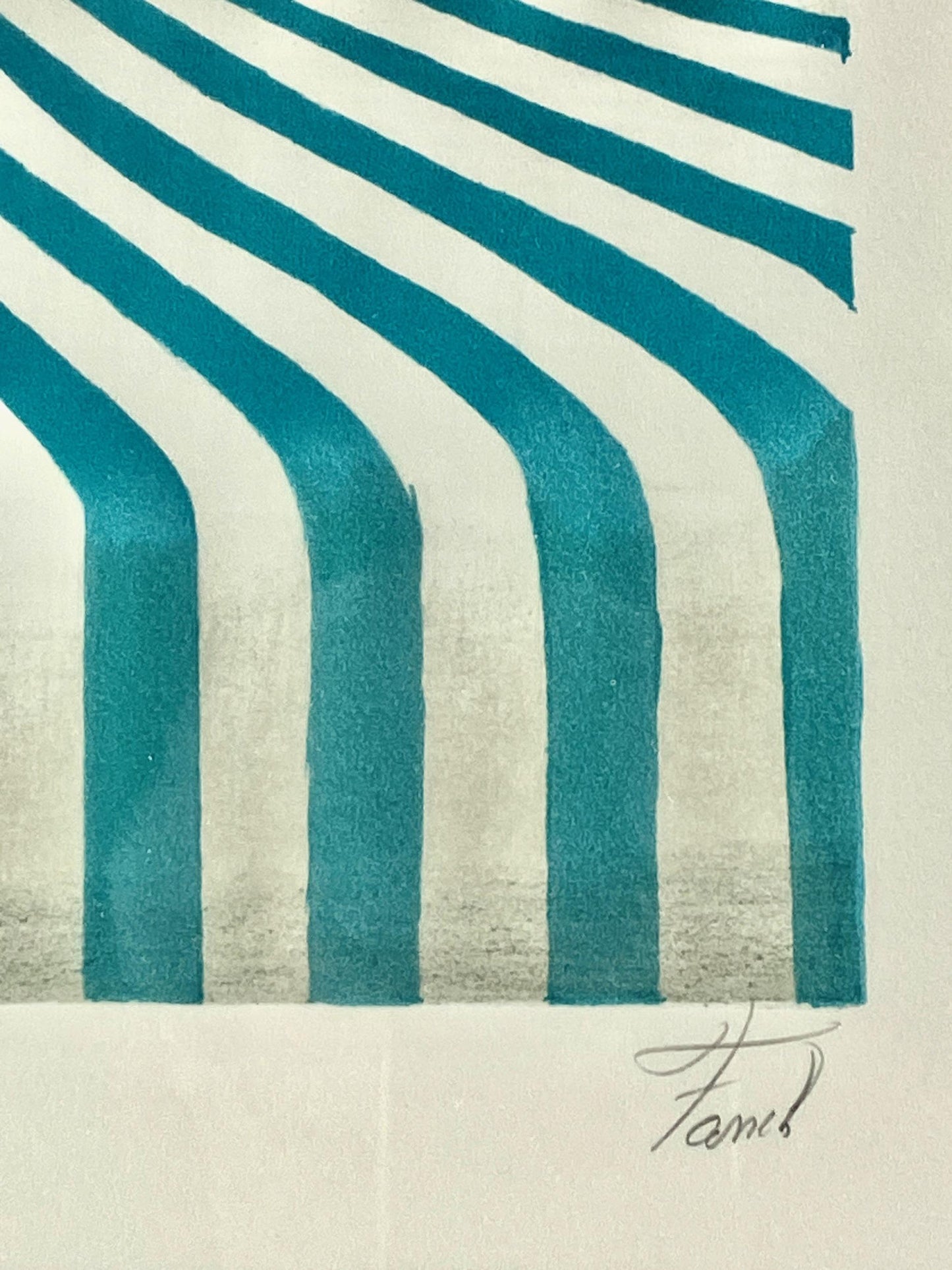 Francois Leden Central Park Lithograph, Framed