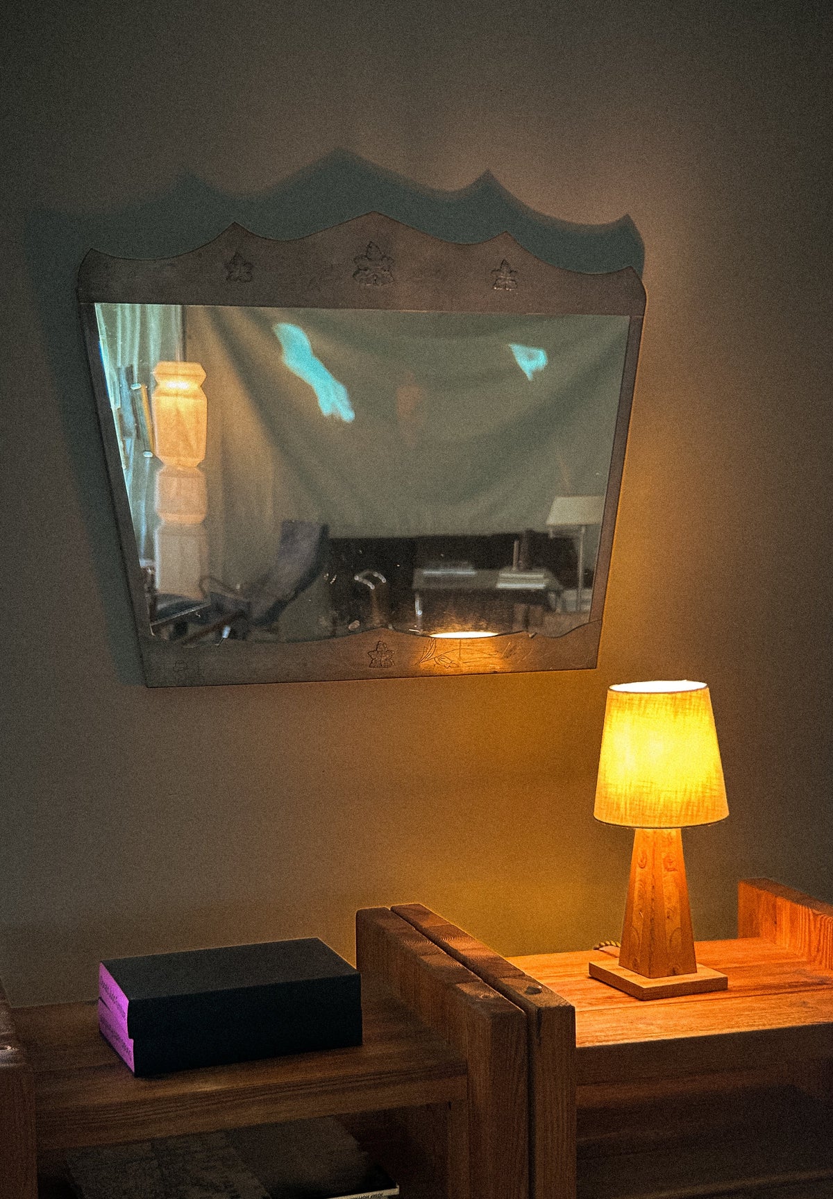 Swedish Grace Pewter Mirror by Mattinsson Aktiebolaget, c. 1930