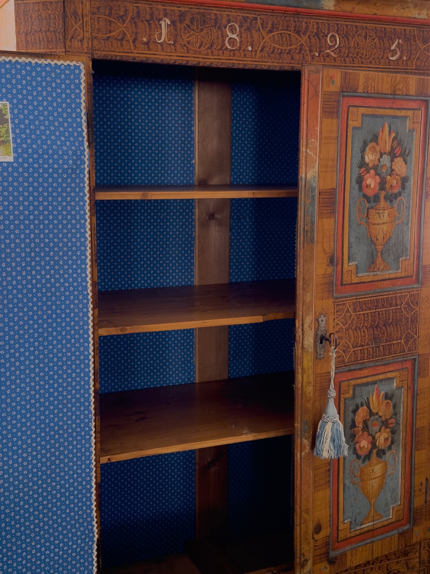 Early 18th Century Folk-Painted Cupboard of German Provenance c. 1825