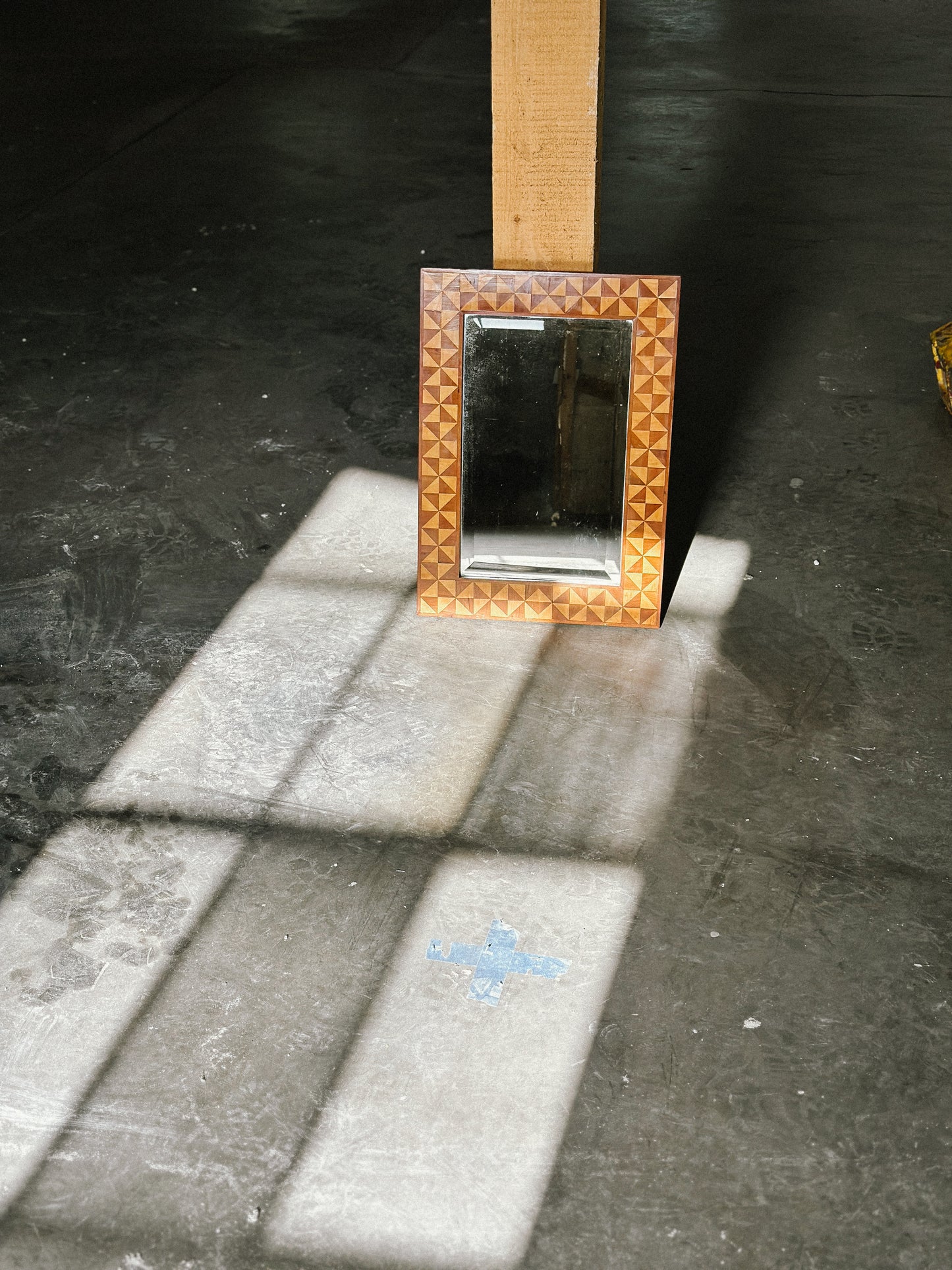 MARQUETRY WOODEN MIRROR, Sweden
