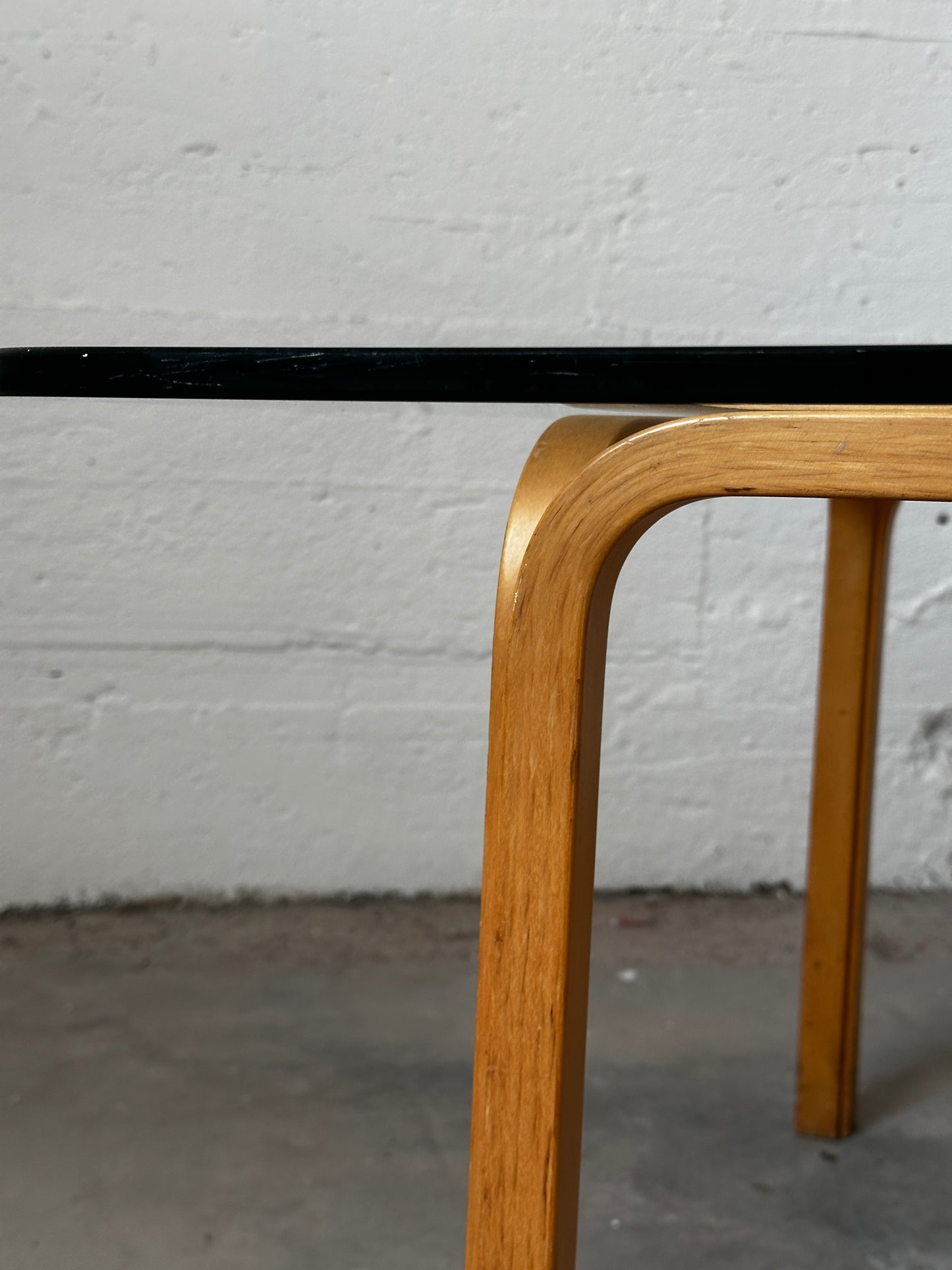 Alvar Aalto Y805a Birch and Glass Rectangular Coffee Table Finland c. 1980