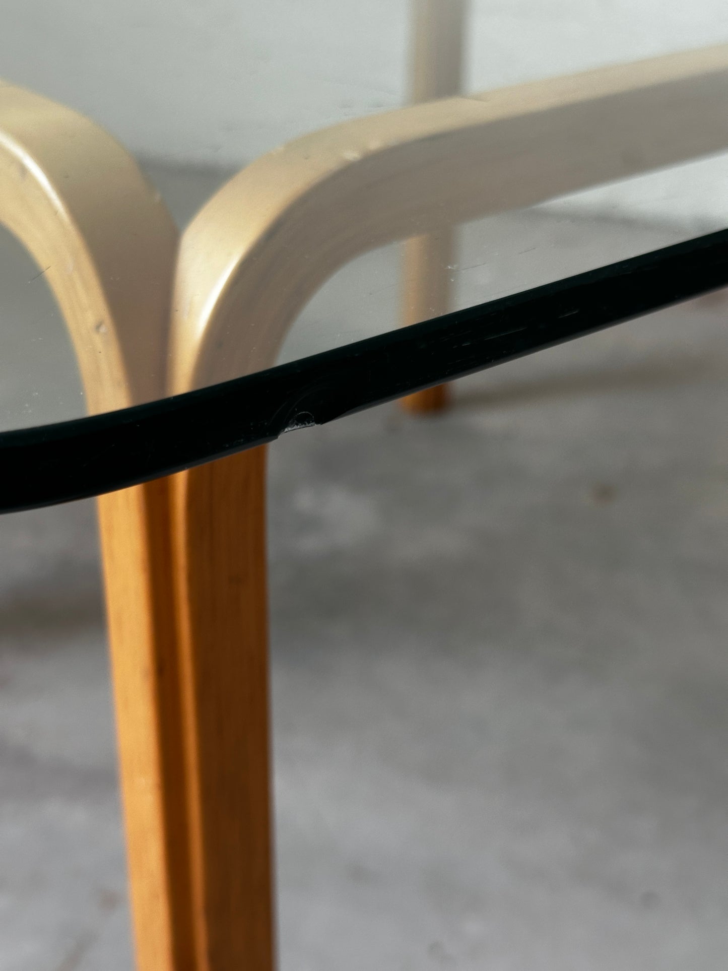 Alvar Aalto Y805a Birch and Glass Rectangular Coffee Table Finland c. 1980