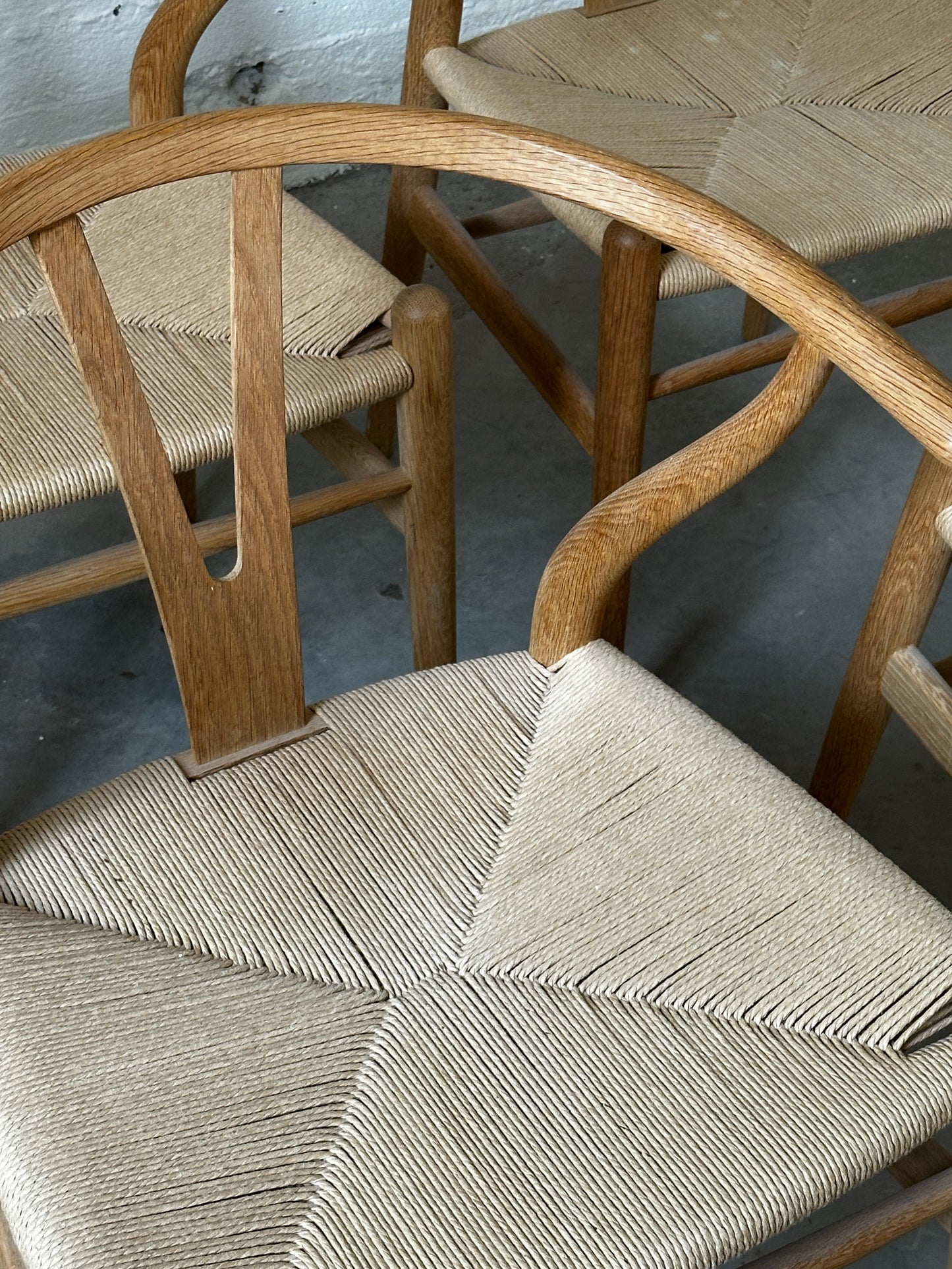 CH24 Wishbone Chairs by Hans Wegner, Set of 4