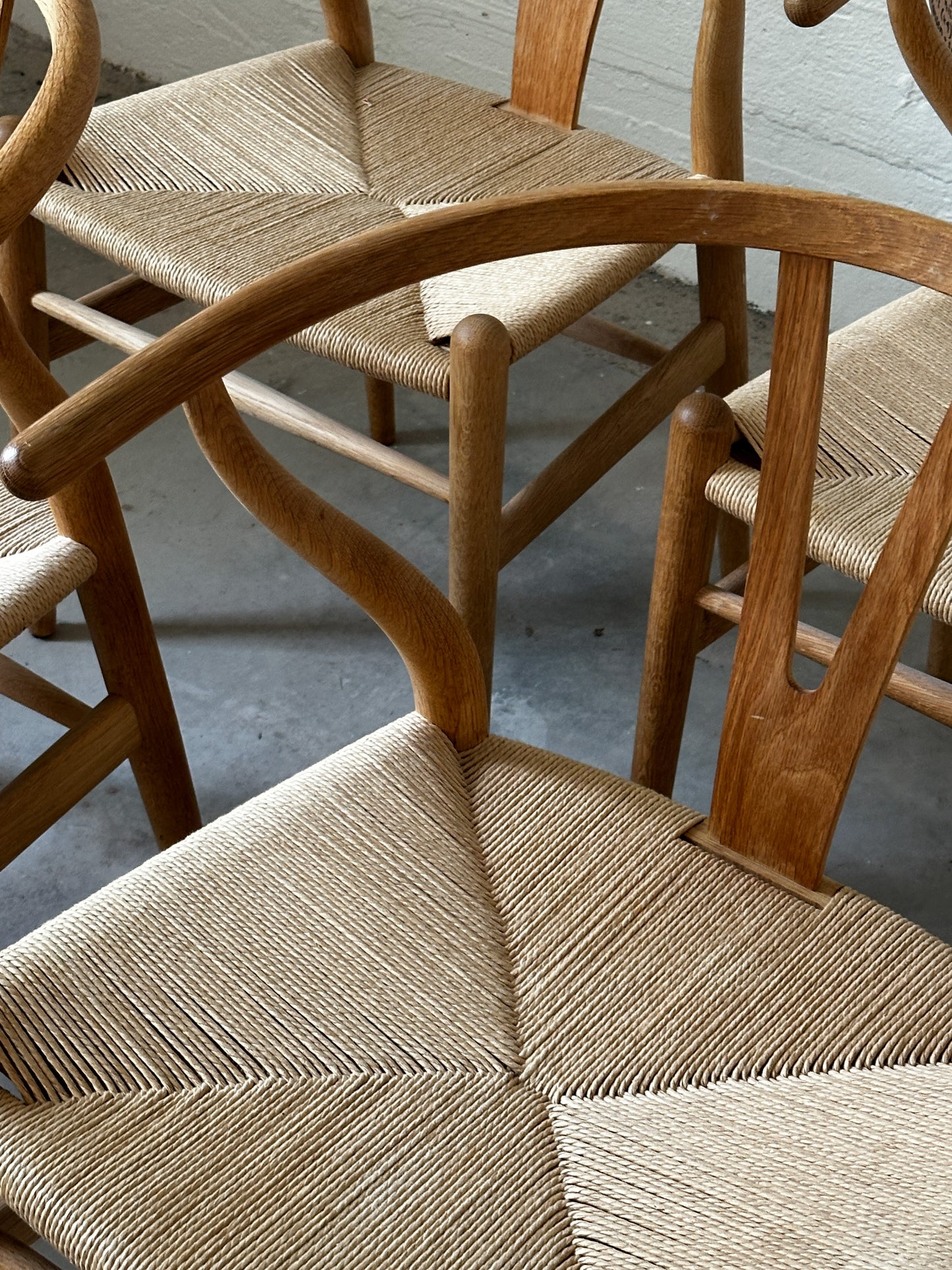 CH24 Wishbone Chairs by Hans Wegner, Set of 4