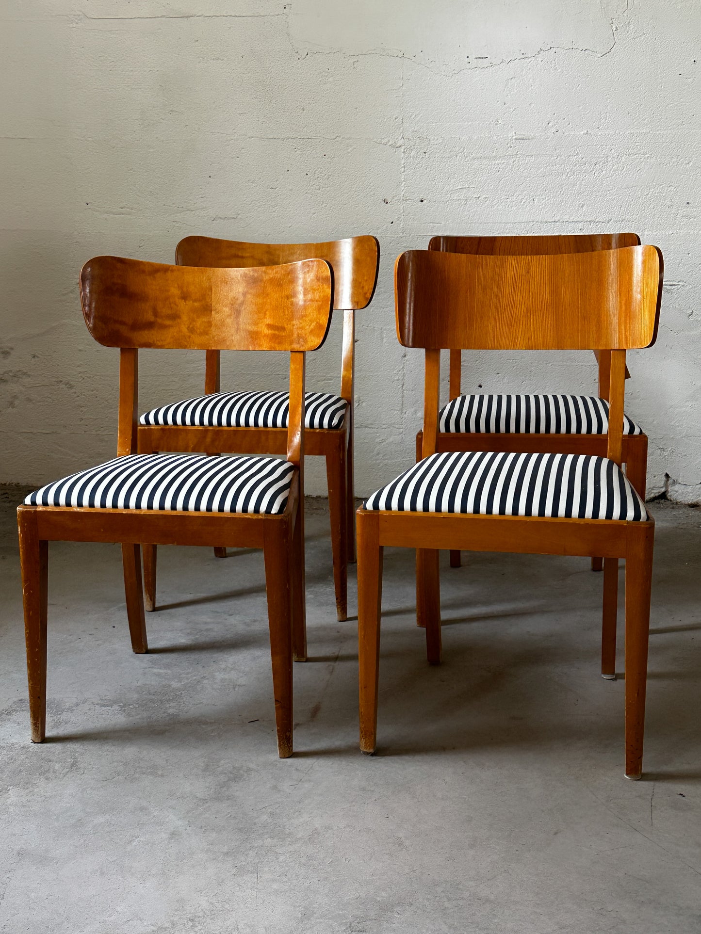 Swedish Striped Dining Chairs