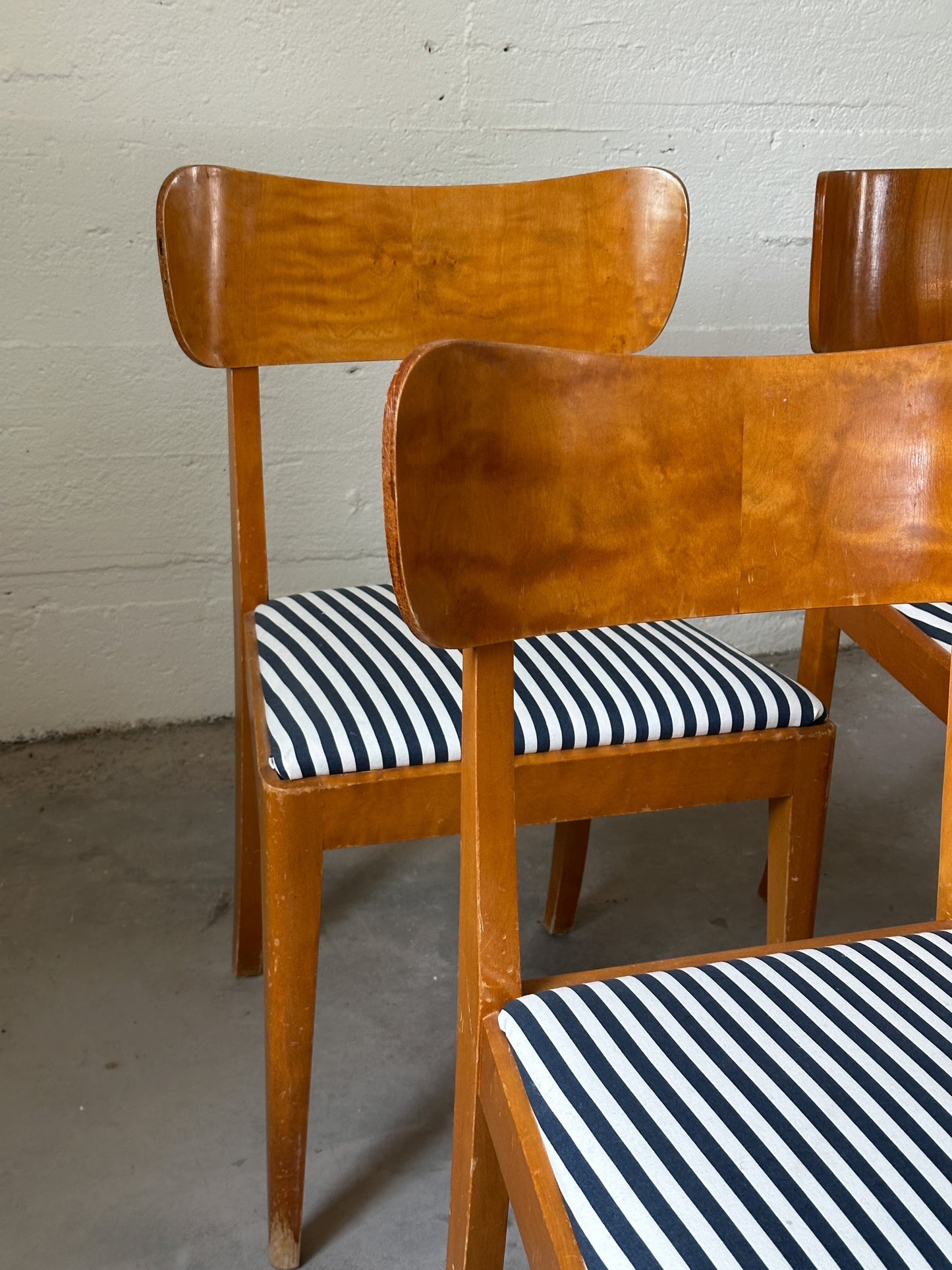 Swedish Striped Dining Chairs