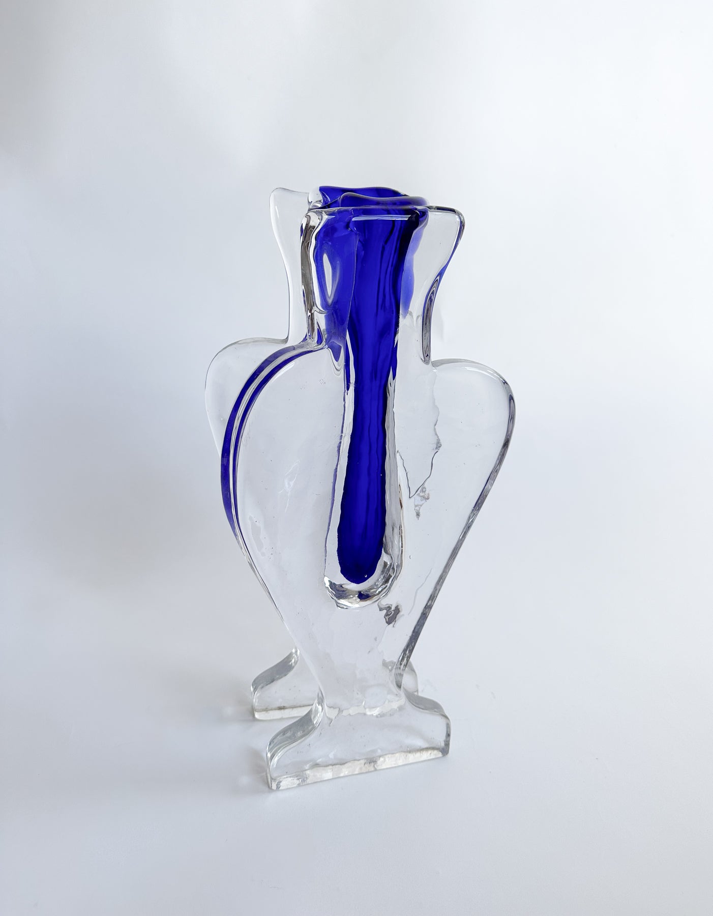 Italian Cobalt Blue Artist Vase, Signed