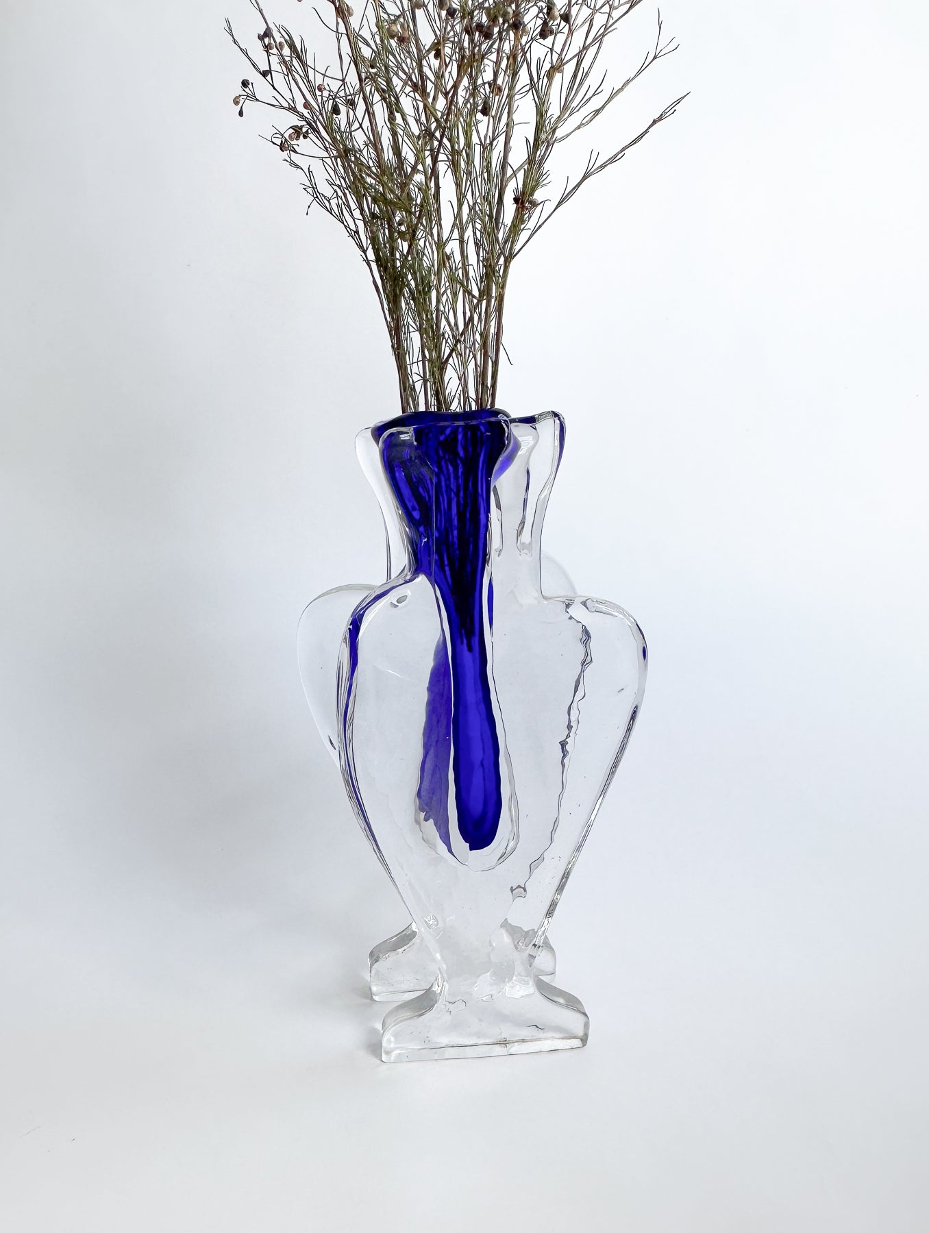 Italian Cobalt Blue Artist Vase, Signed