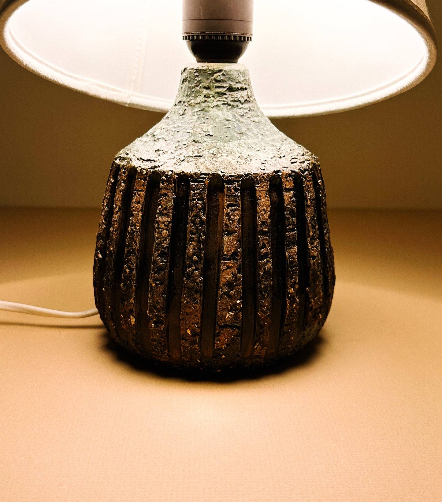 SWEDISH CERAMIC LAMP, C. 1960
