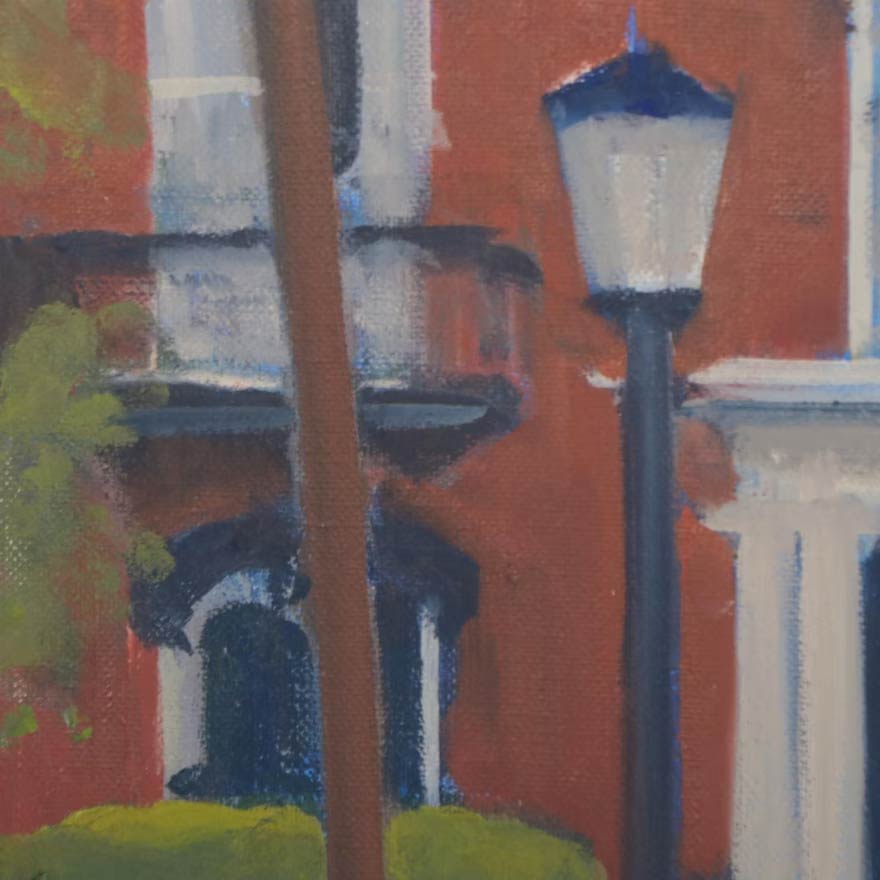 Figure in Garden Oil Painting, Anonymous
