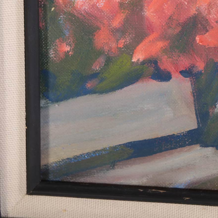 Figure in Garden Oil Painting, Anonymous