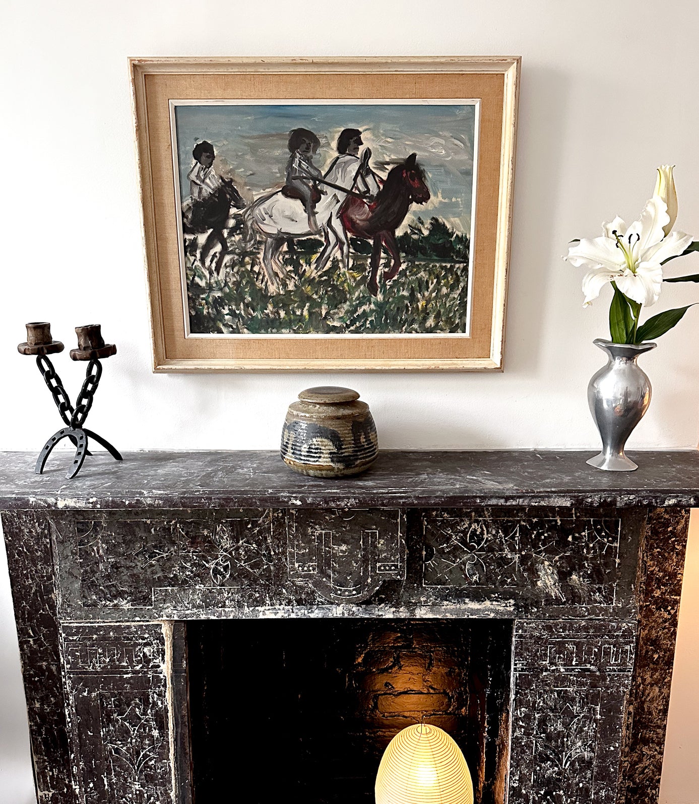Figures on Horseback Oil Painting, Anonymous