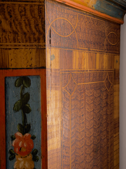 Early 18th Century Folk-Painted Cupboard of German Provenance c. 1825