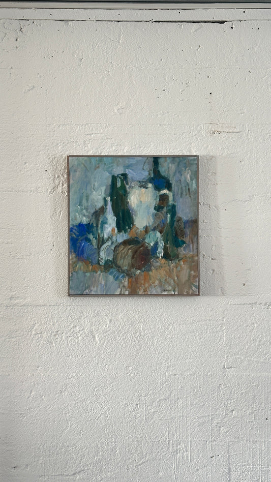 “Shades Of Blue” Oil on Canvas, late 20th Century