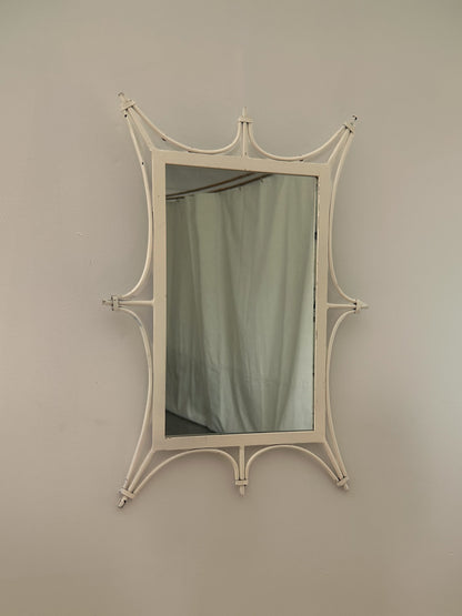 Italian Sculptural Iron Mirror, c. 1960