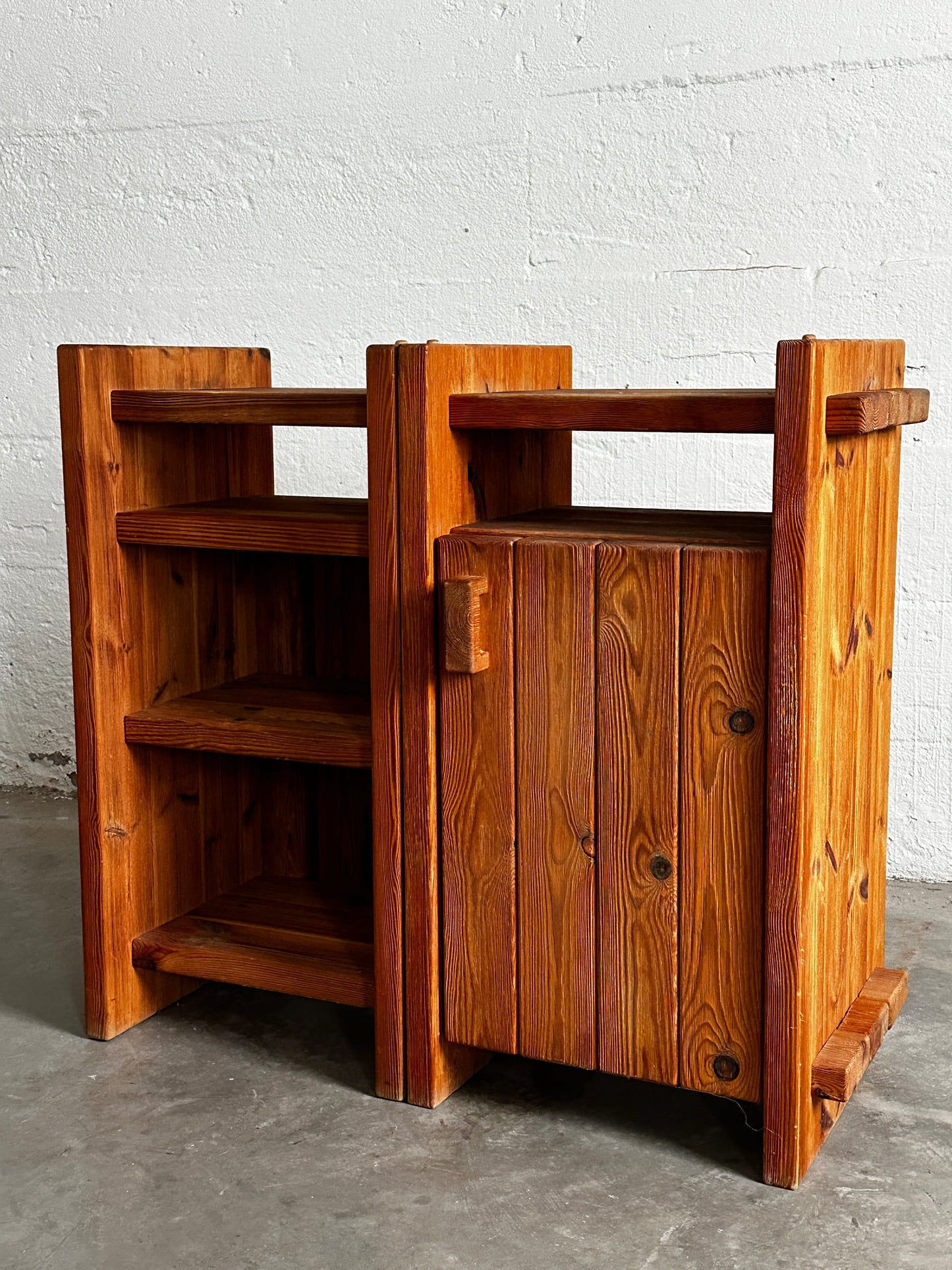 Hans Frydendal Narrow Pine Cabinets for IDE Furniture, Denmark c. 1970