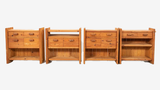 Hans Frydendal Wide Pine Cabinets for IDE Furniture, Denmark c. 1970 (Coming Soon)