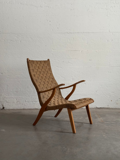Axel Larsson Woven Armchair for Bodafors c. 1950