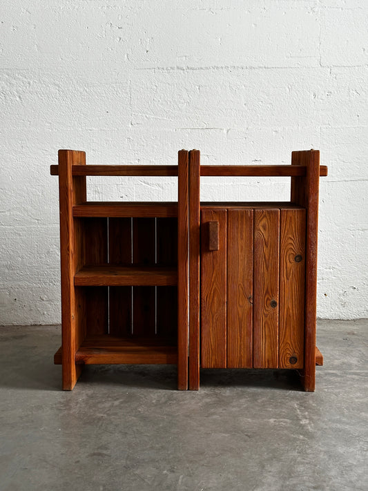 Hans Frydendal Narrow Pine Cabinets for IDE Furniture, Denmark c. 1970