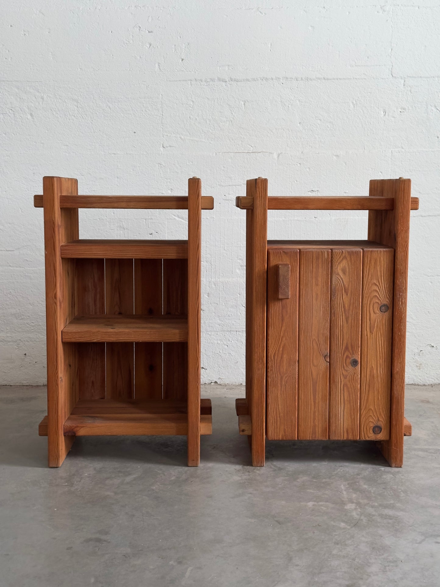 Hans Frydendal Narrow Pine Cabinets for IDE Furniture, Denmark c. 1970