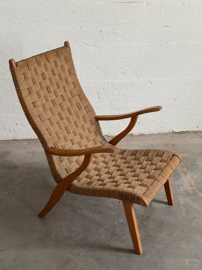 Axel Larsson Woven Armchair for Bodafors c. 1950