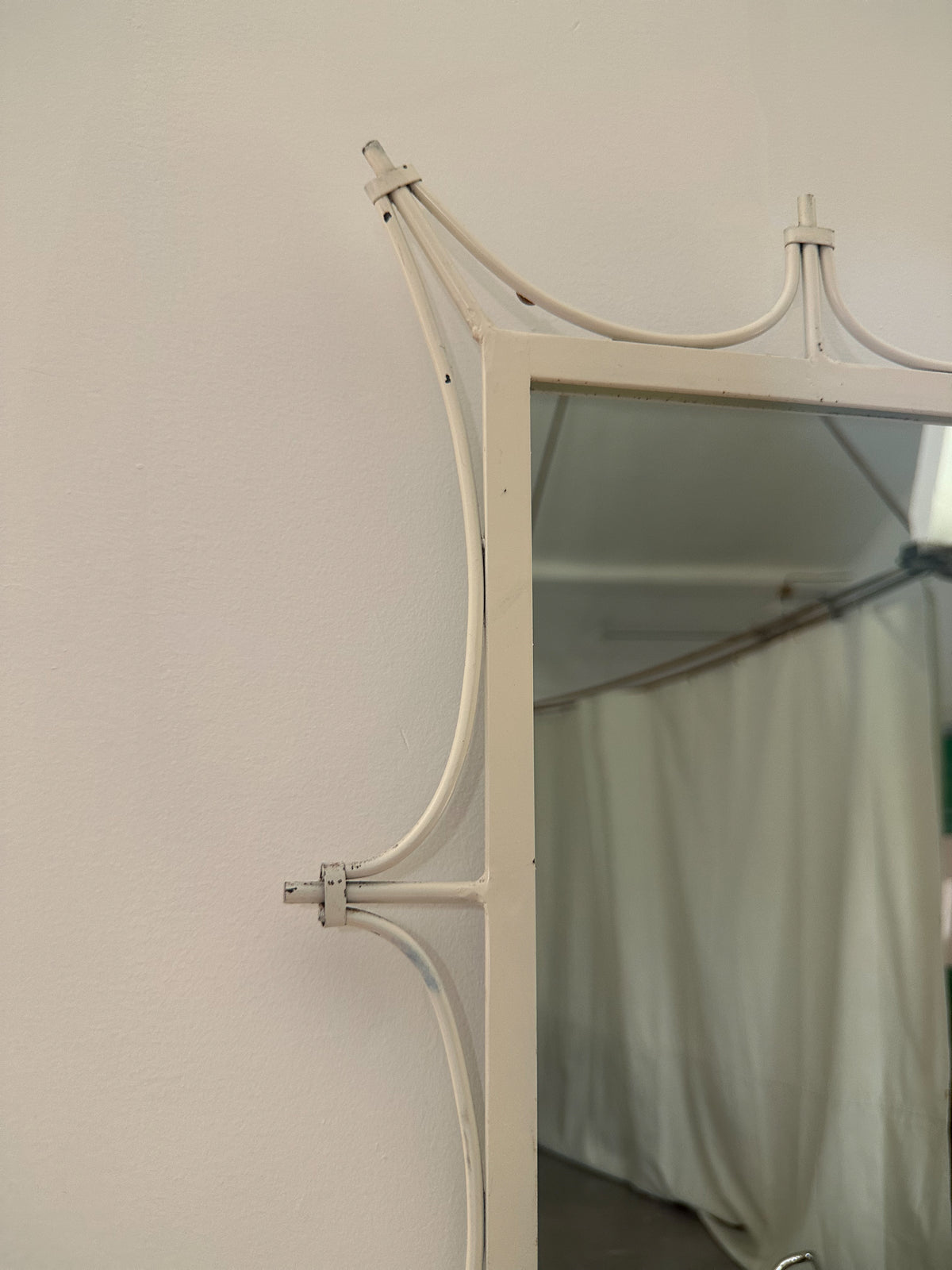 Italian Sculptural Iron Mirror, c. 1960