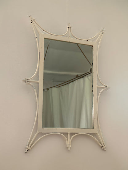 Italian Sculptural Iron Mirror, c. 1960