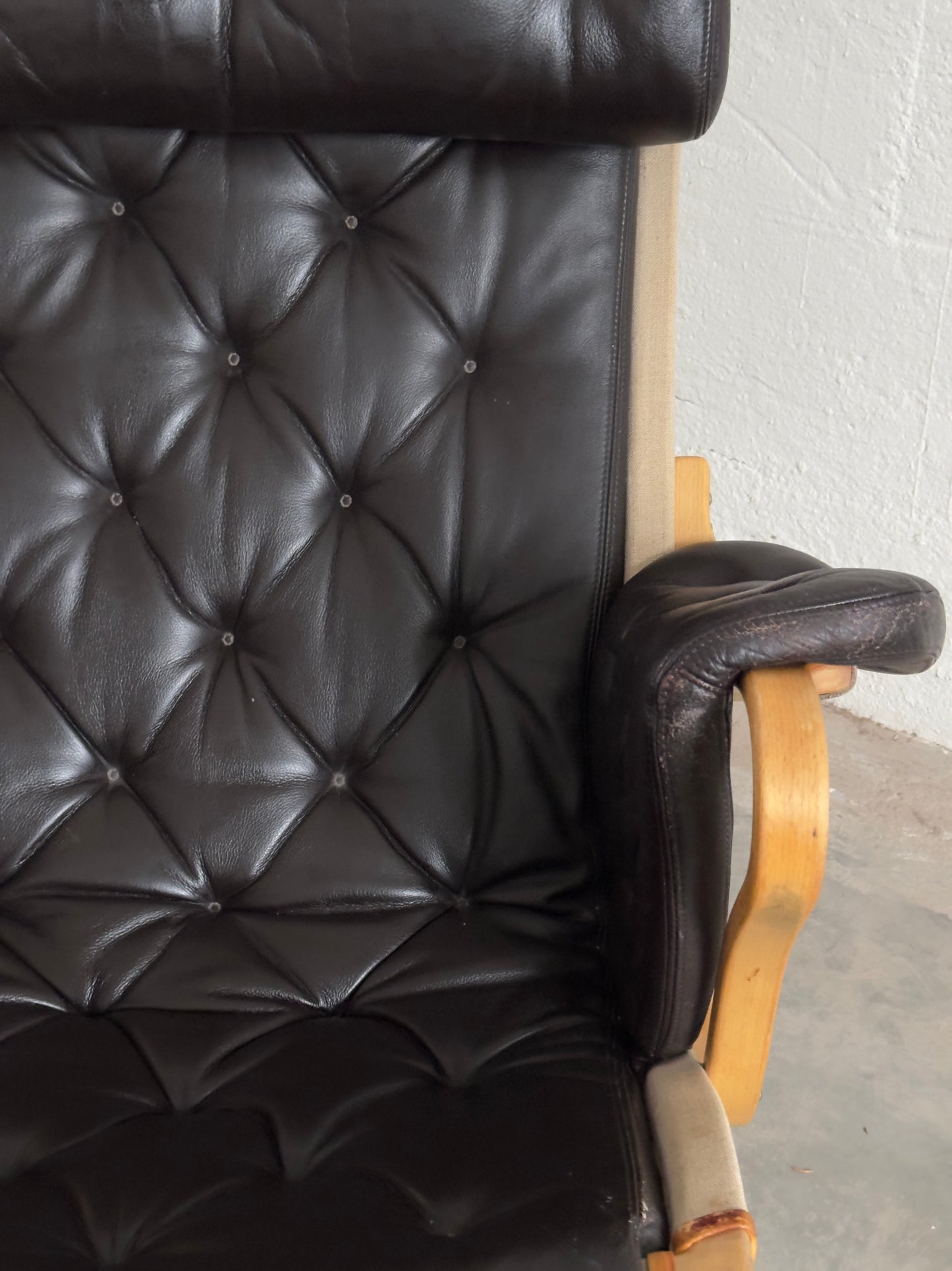 Bruno Mathsson Pernilla Chair and Ottoman for DUX, c. 1970