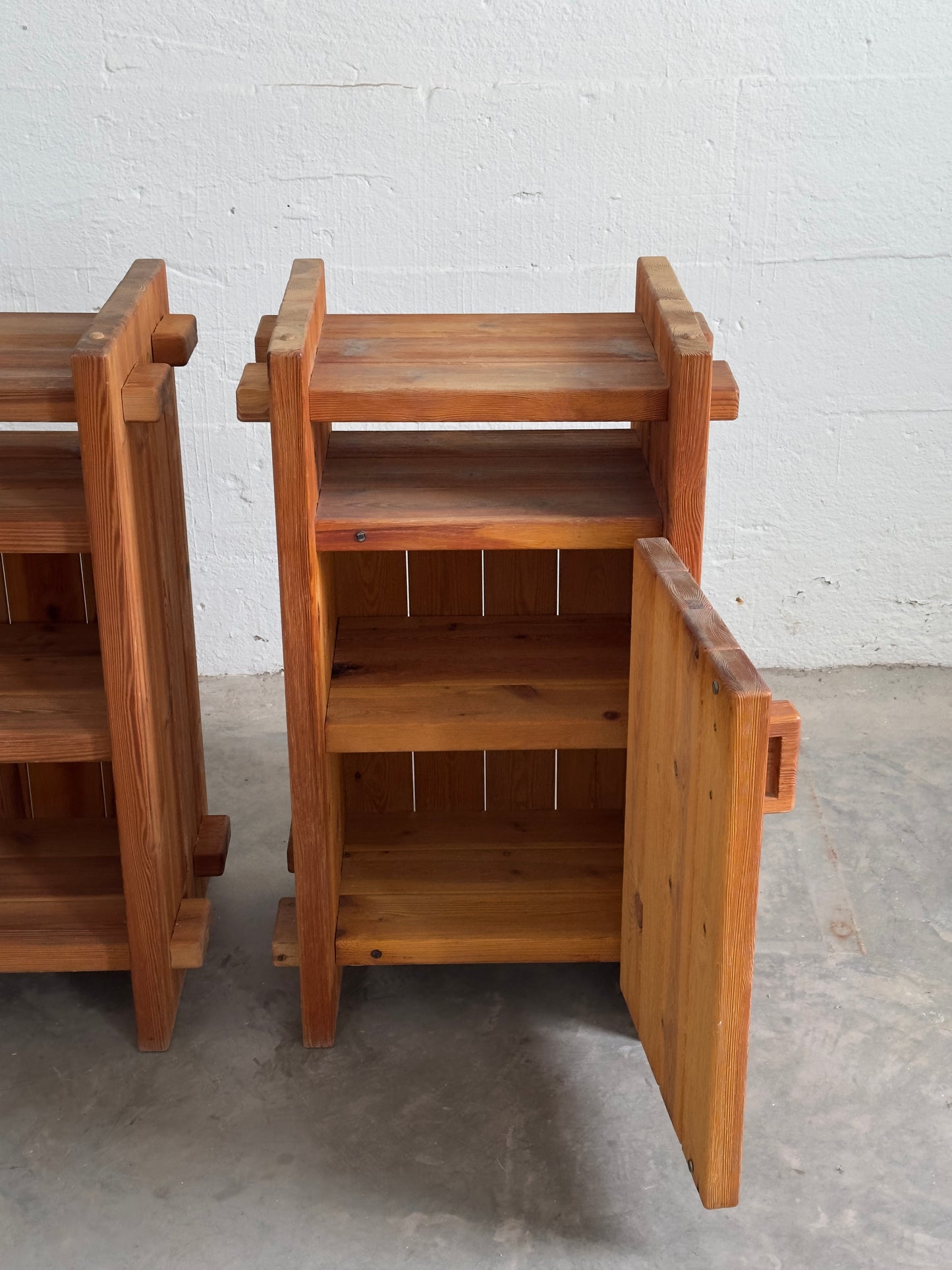 Hans Frydendal Narrow Pine Cabinets for IDE Furniture, Denmark c. 1970