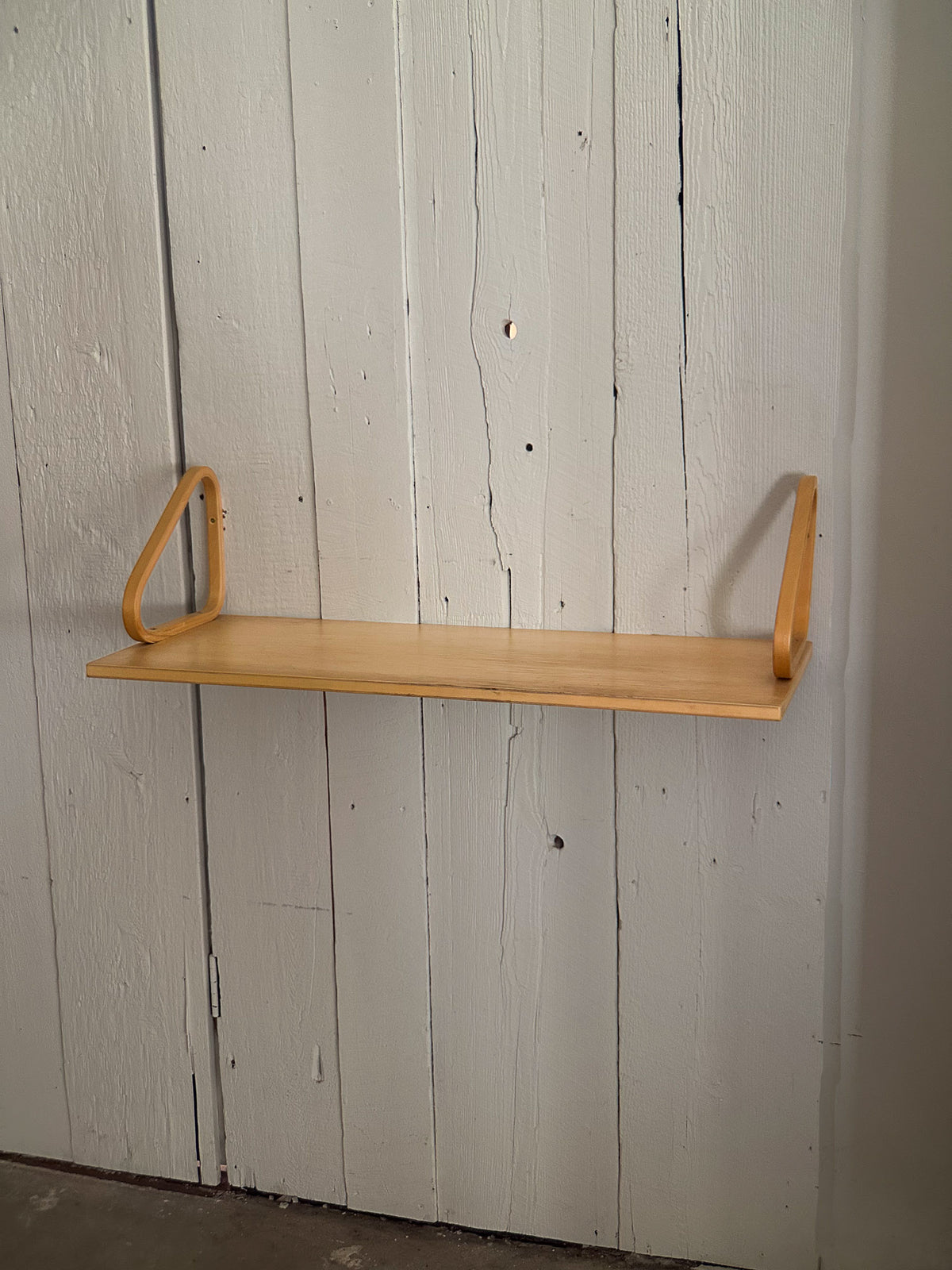 Vintage Alvar Aalto Deep Birch Wall Shelf, Model 112A, for Artek c. 1980