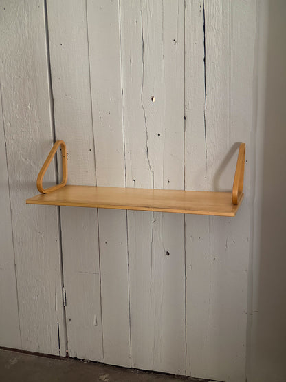 Vintage Alvar Aalto Deep Birch Wall Shelf, Model 112A, for Artek c. 1980