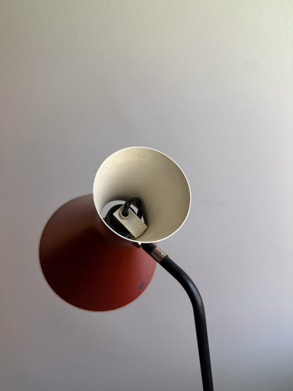 Swedish Red Floor Lamp for ASEA, Mid 20th Century