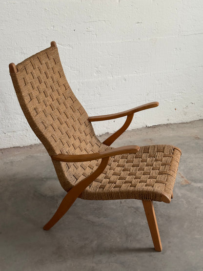 Axel Larsson Woven Armchair for Bodafors c. 1950